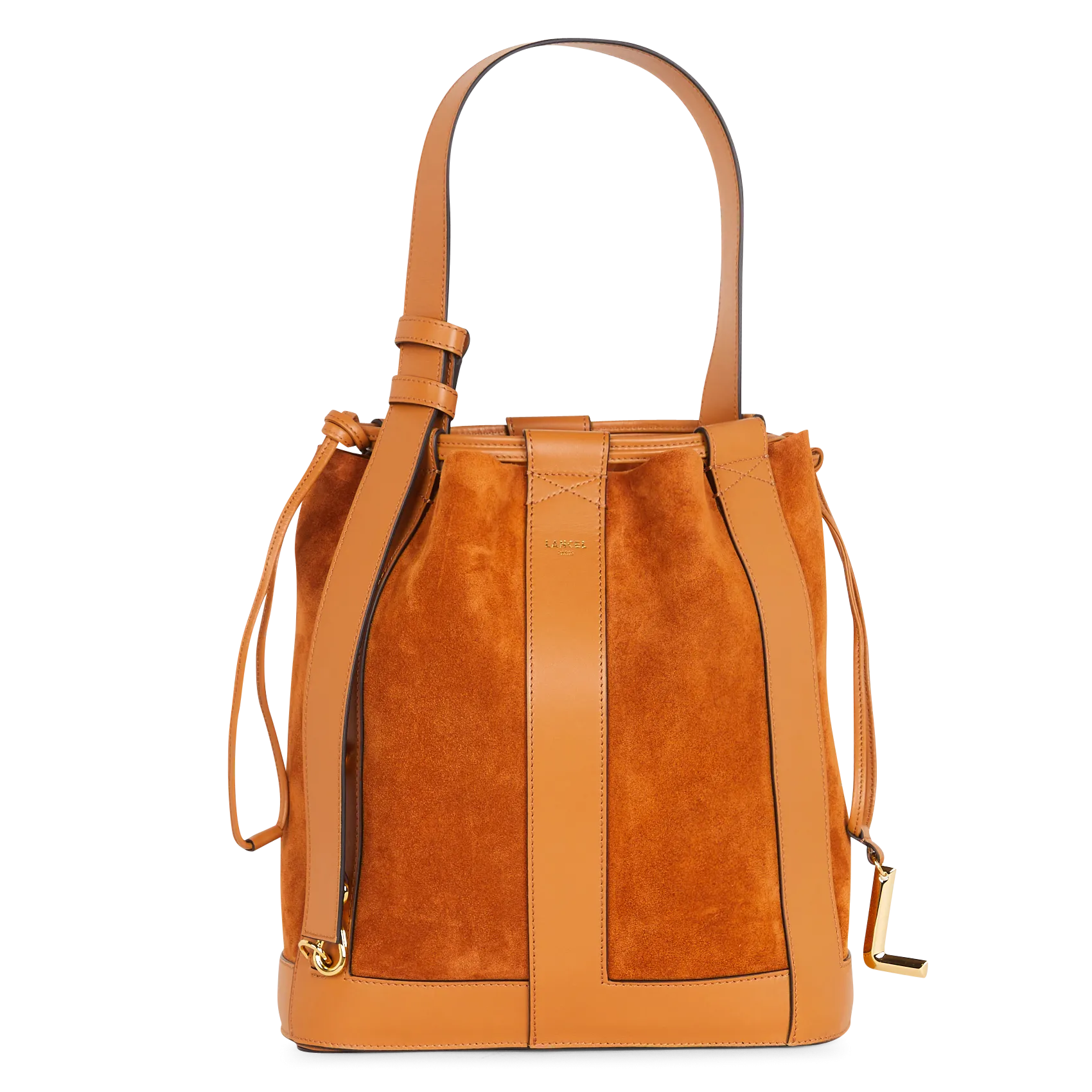 Beuteltasche aus Leder Beige ELLES