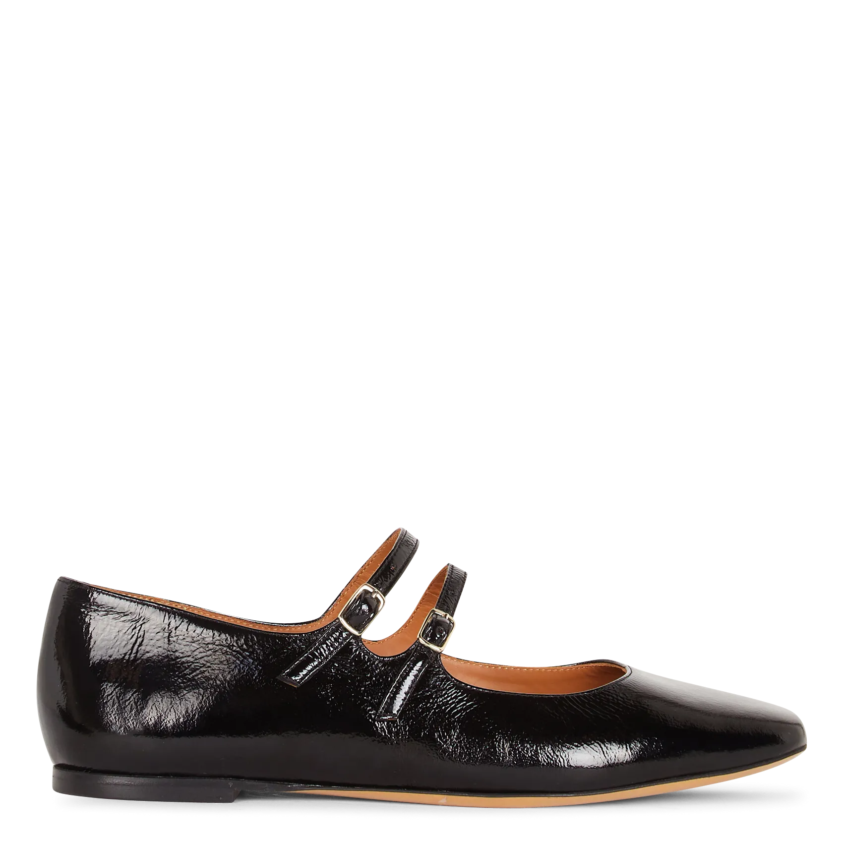 Riemchenschuhe aus Leder Schwarz N°128