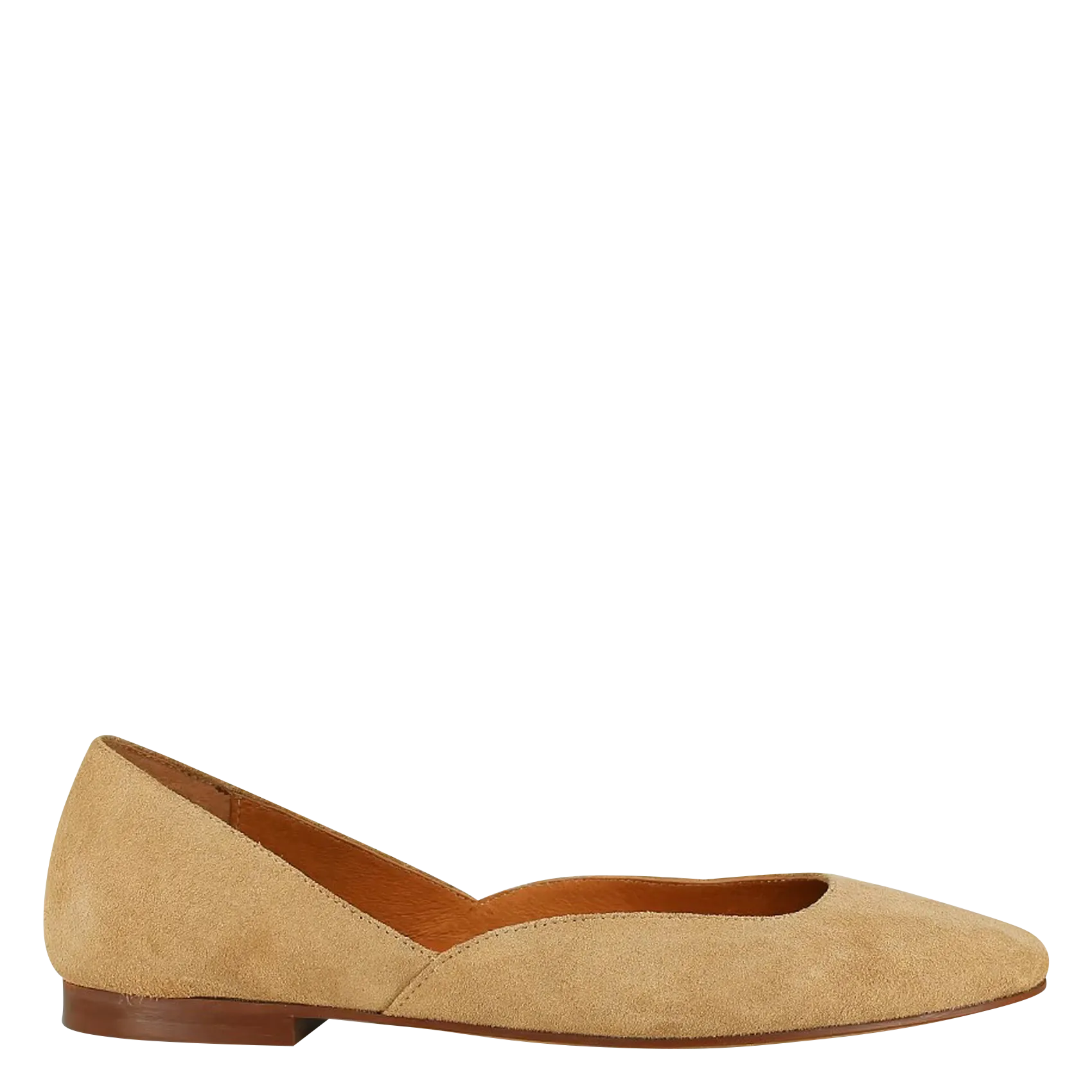 Ballerinas aus Veloursleder Beige DOMELIA