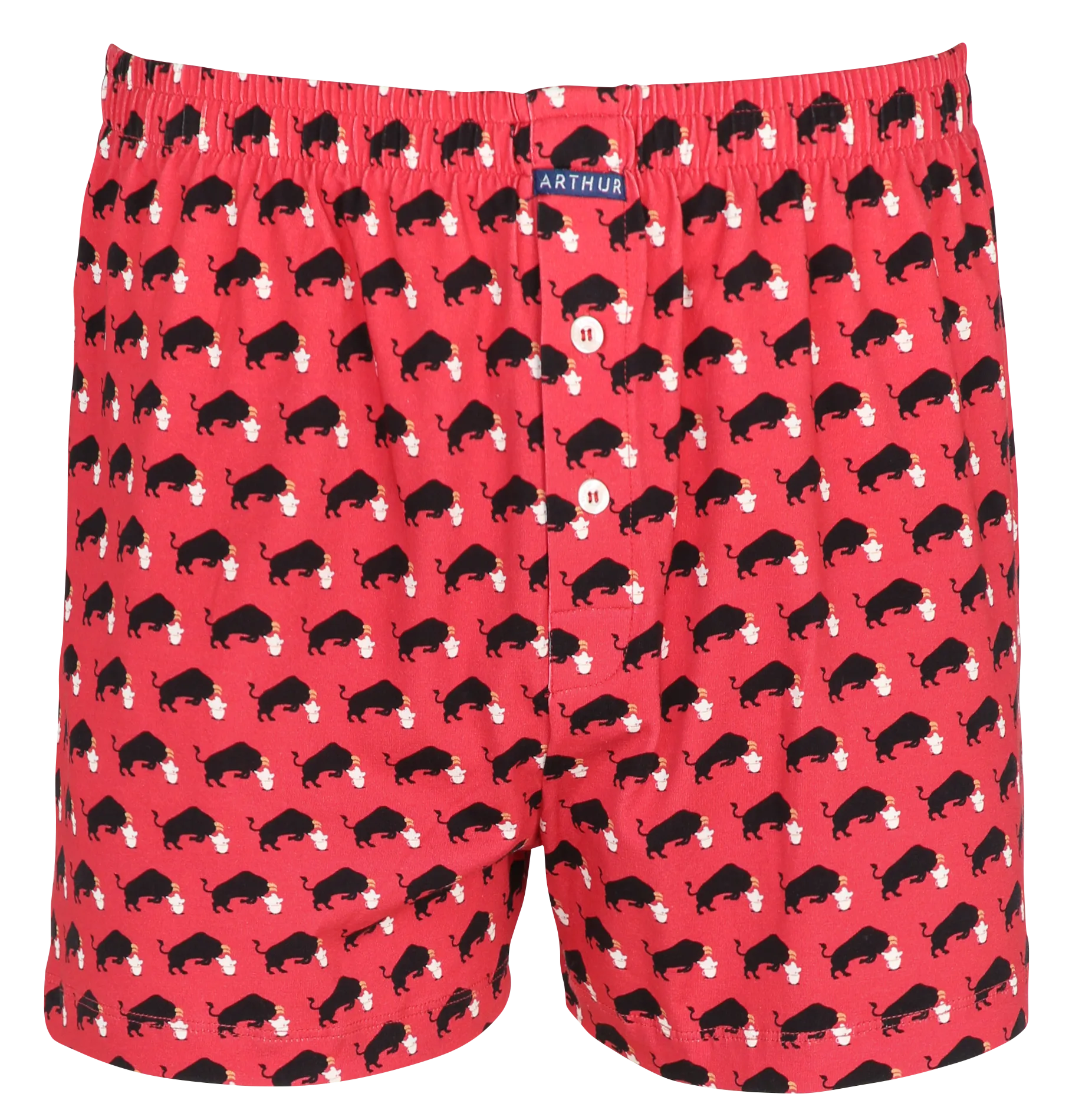 Bedruckte Boxershorts aus Baumwoll-Mix Rot