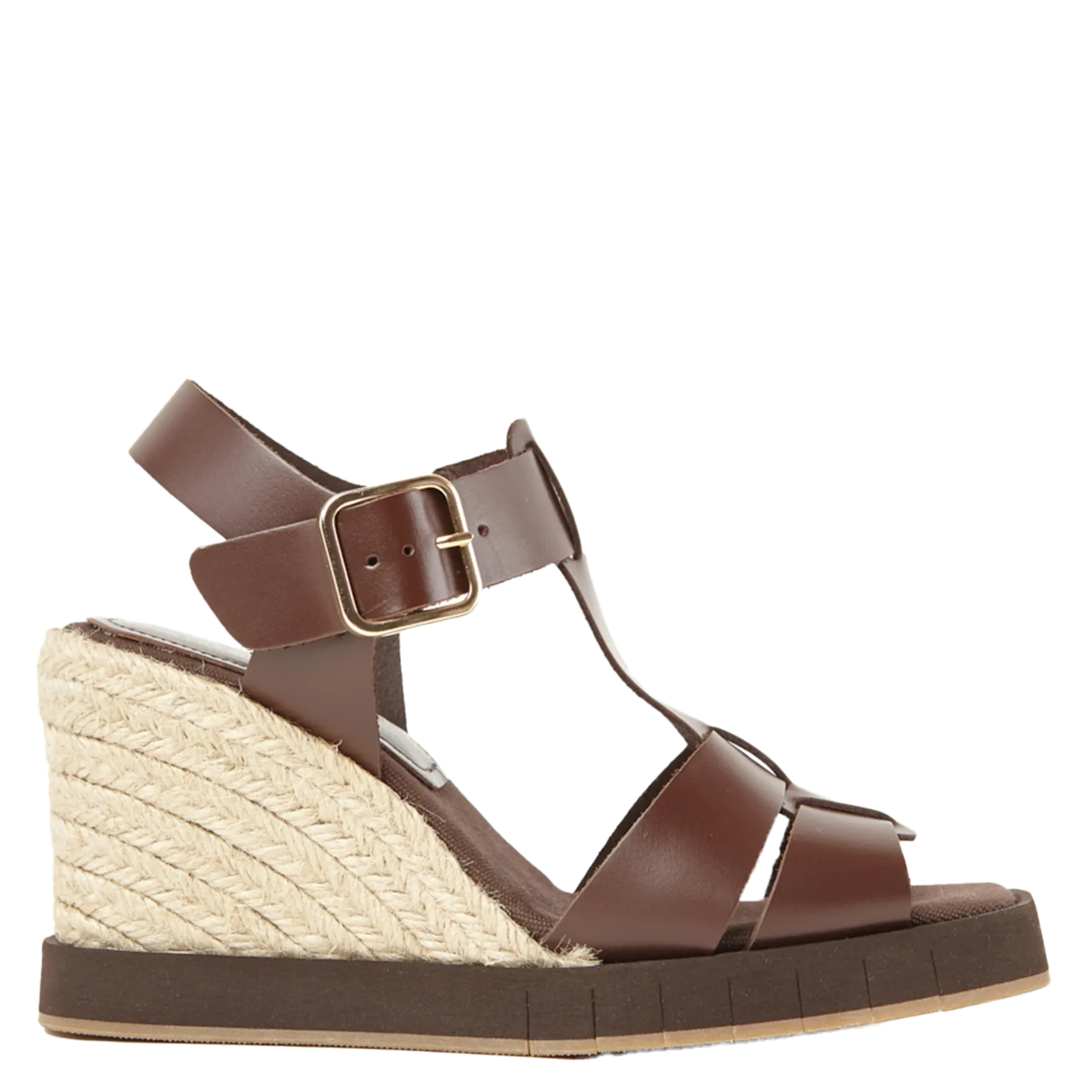 Hohe Ledersandalen Braun CARLA