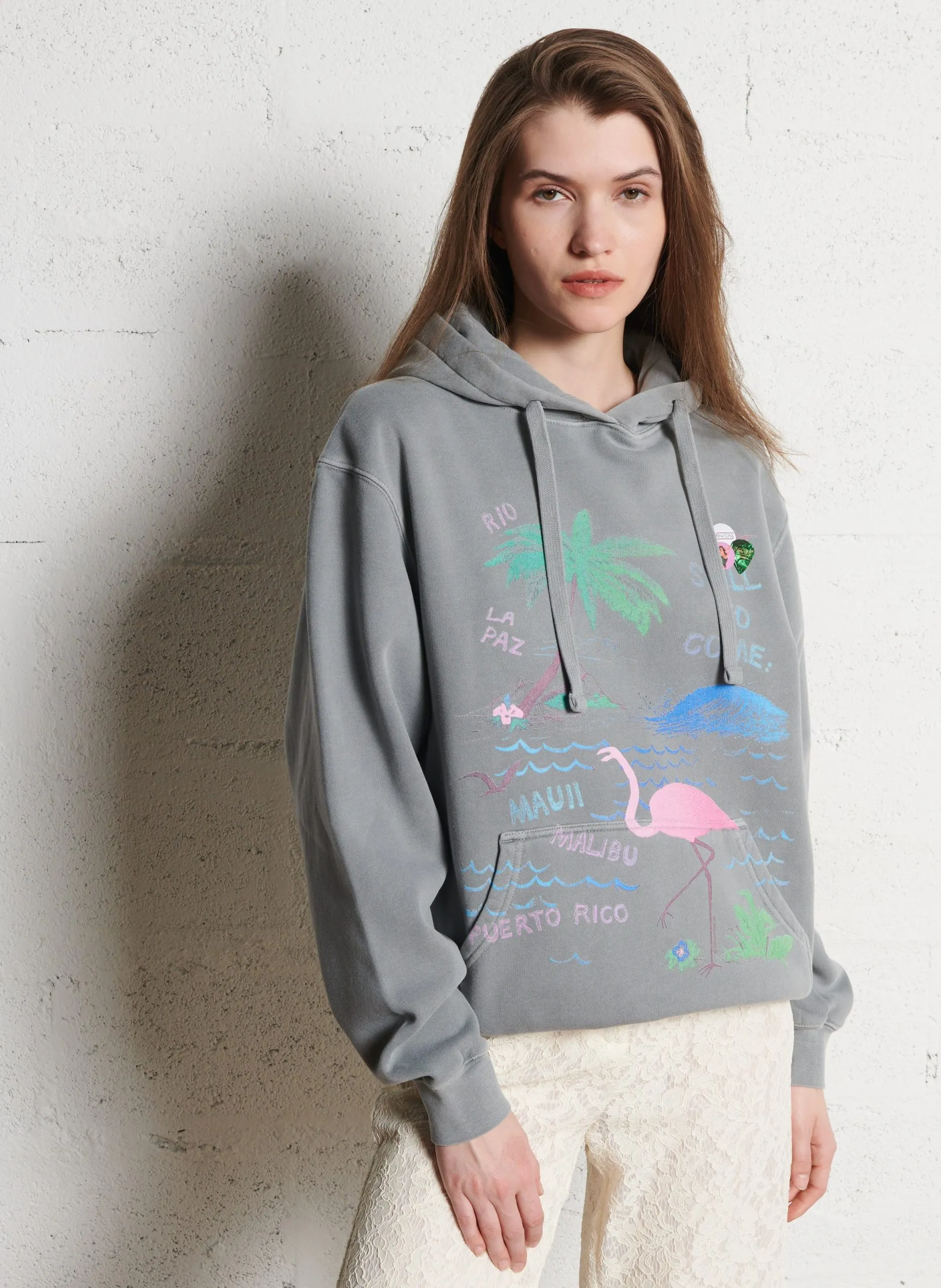 Kapuzensweatshirt Grau JAGGER FLAMINGO