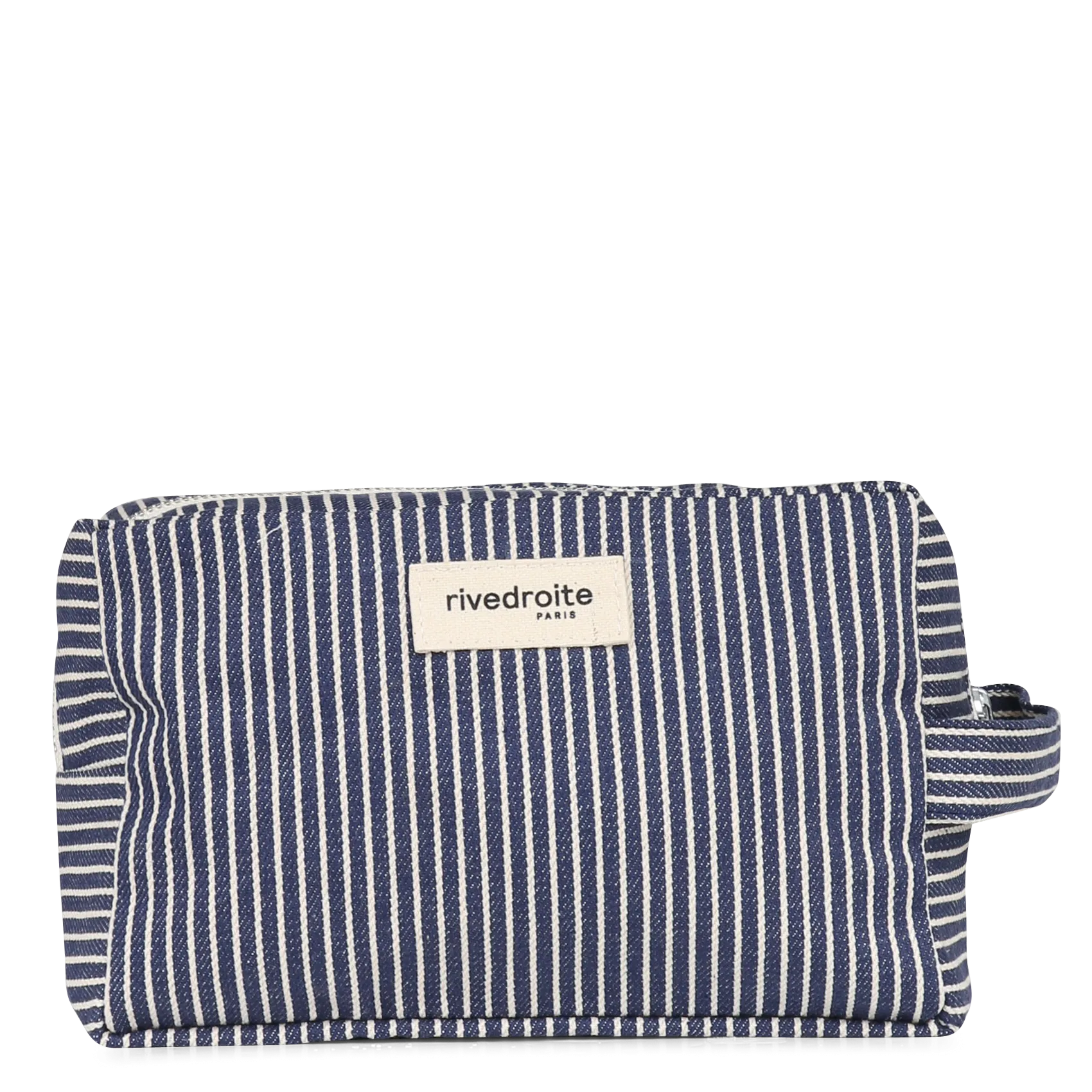 Gestreifte Reißverschlusstasche Blau TOURNELLES XL