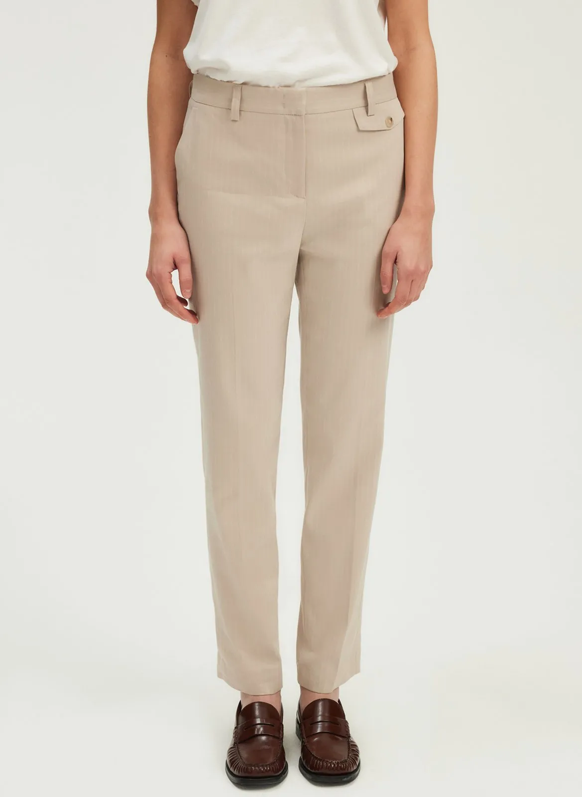 Bundfaltenhose Beige JILL