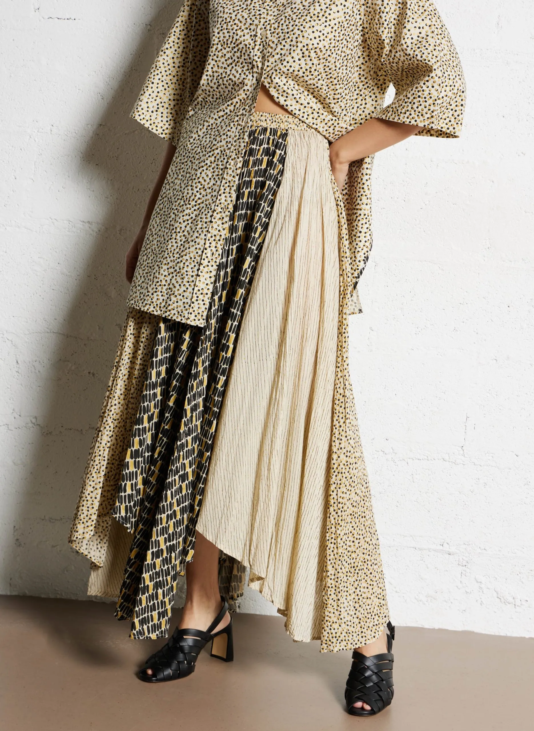 Langer Baumwollrock mit Print Mehrfarbig SULTAN