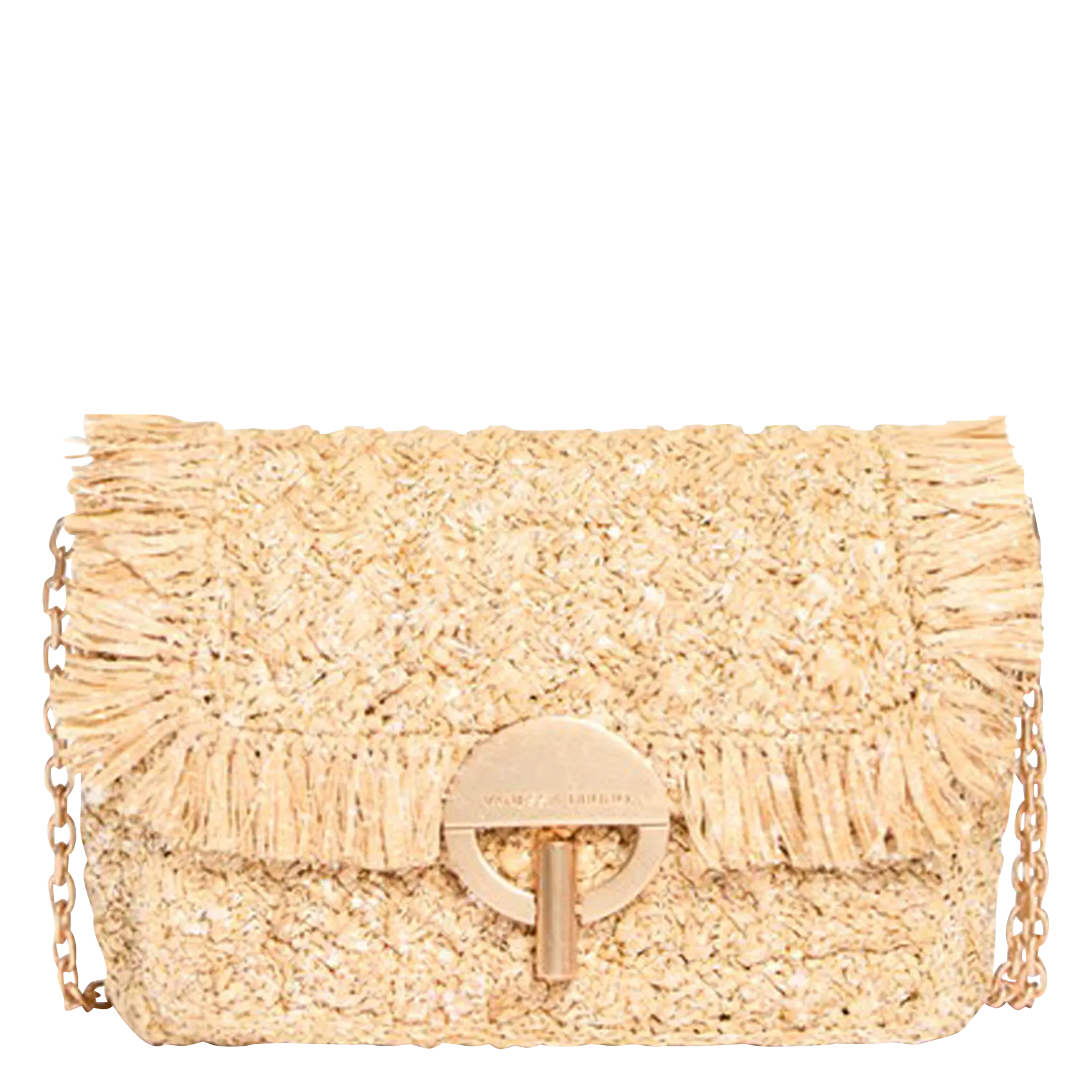 Umhängetasche aus Bast Beige MOON M