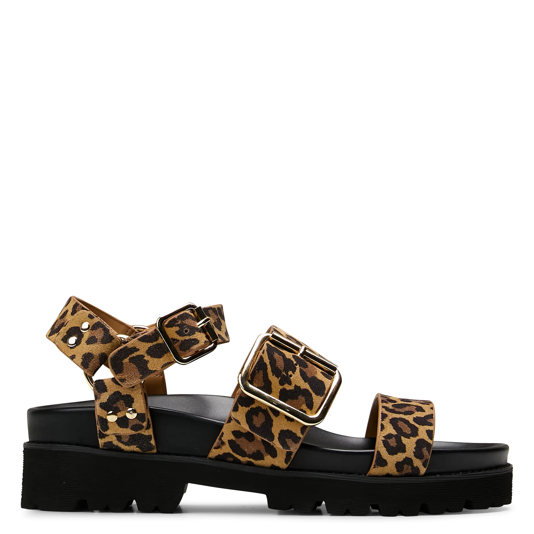 Flache Sandalen mit Print Mehrfarbig JUNE