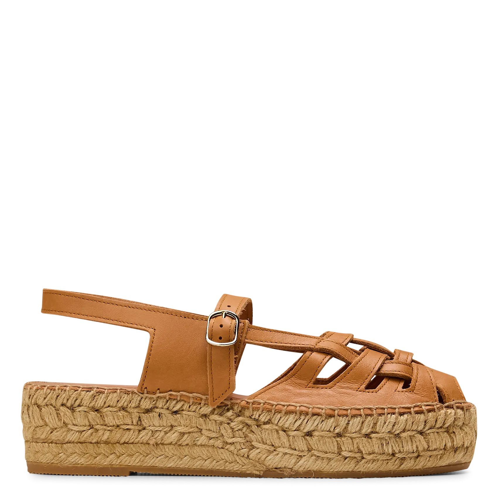 Espadrilles aus Leder Braun THALIS
