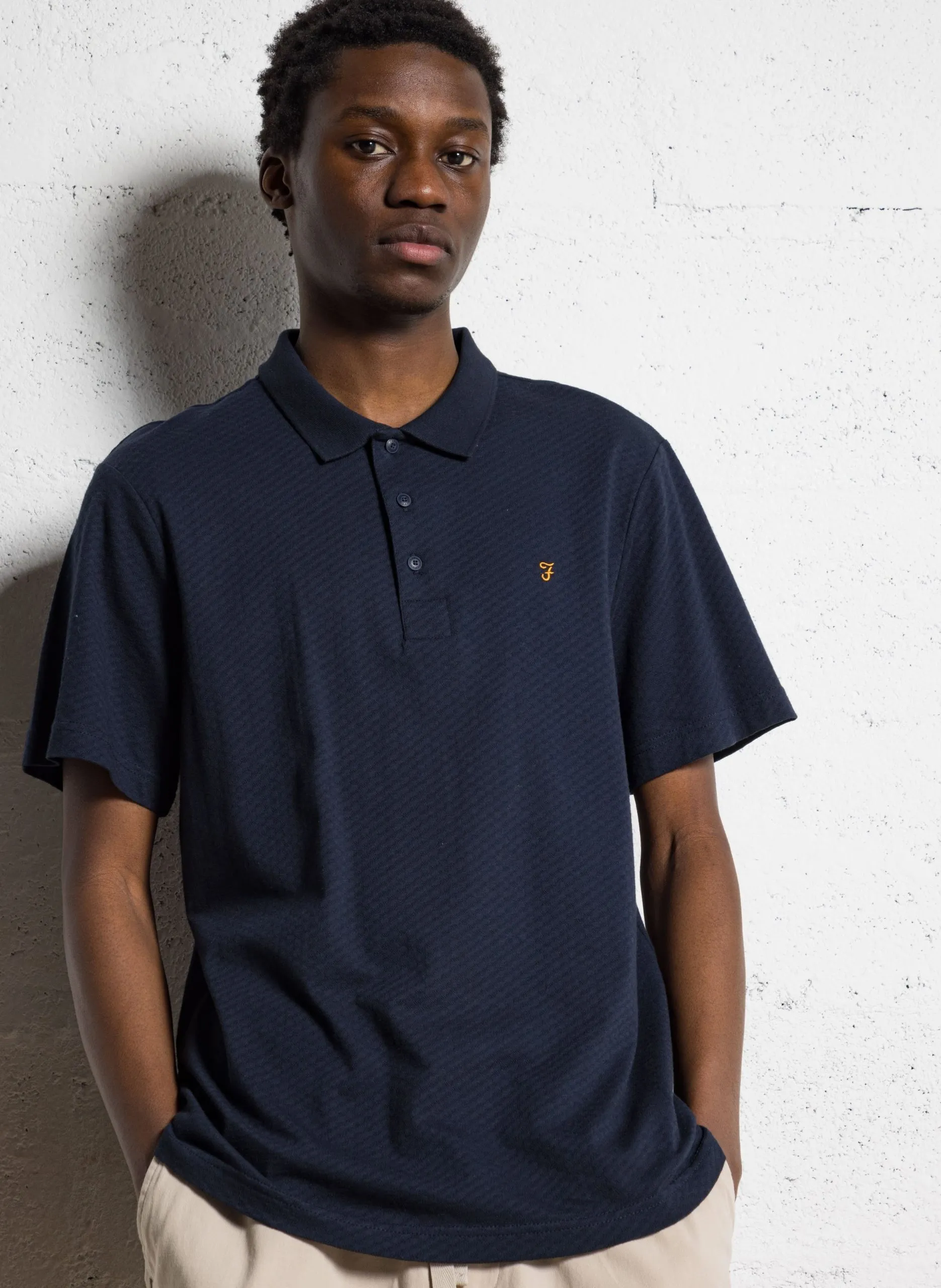 Gerade geschnittenes Poloshirt aus Bio-Baumwolle Blau MADDAMS