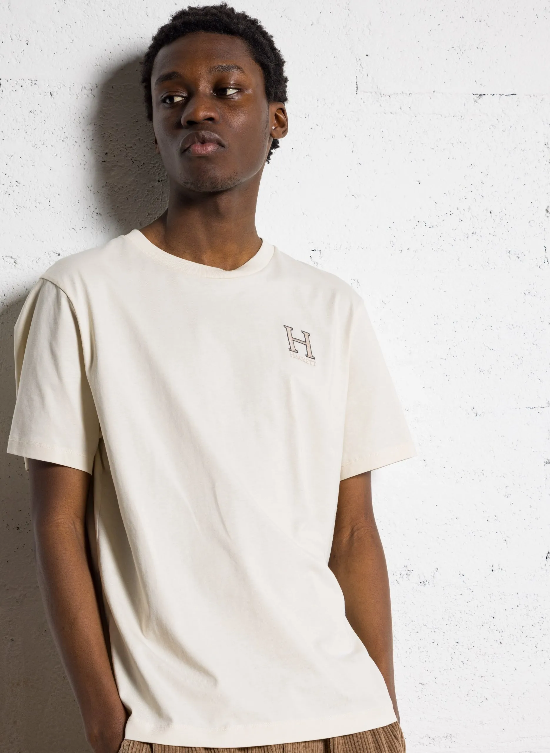 T-Shirt mit Stickerei aus Baumwolle Weiss