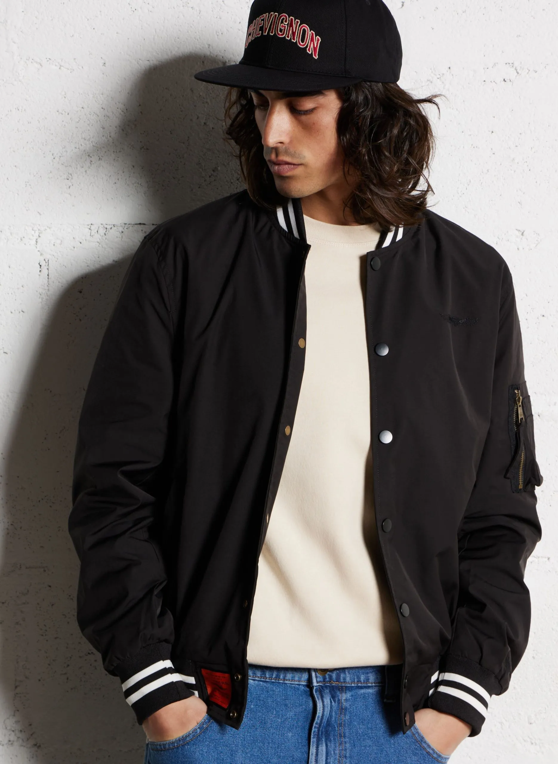 Gerader Blouson Schwarz HILLER