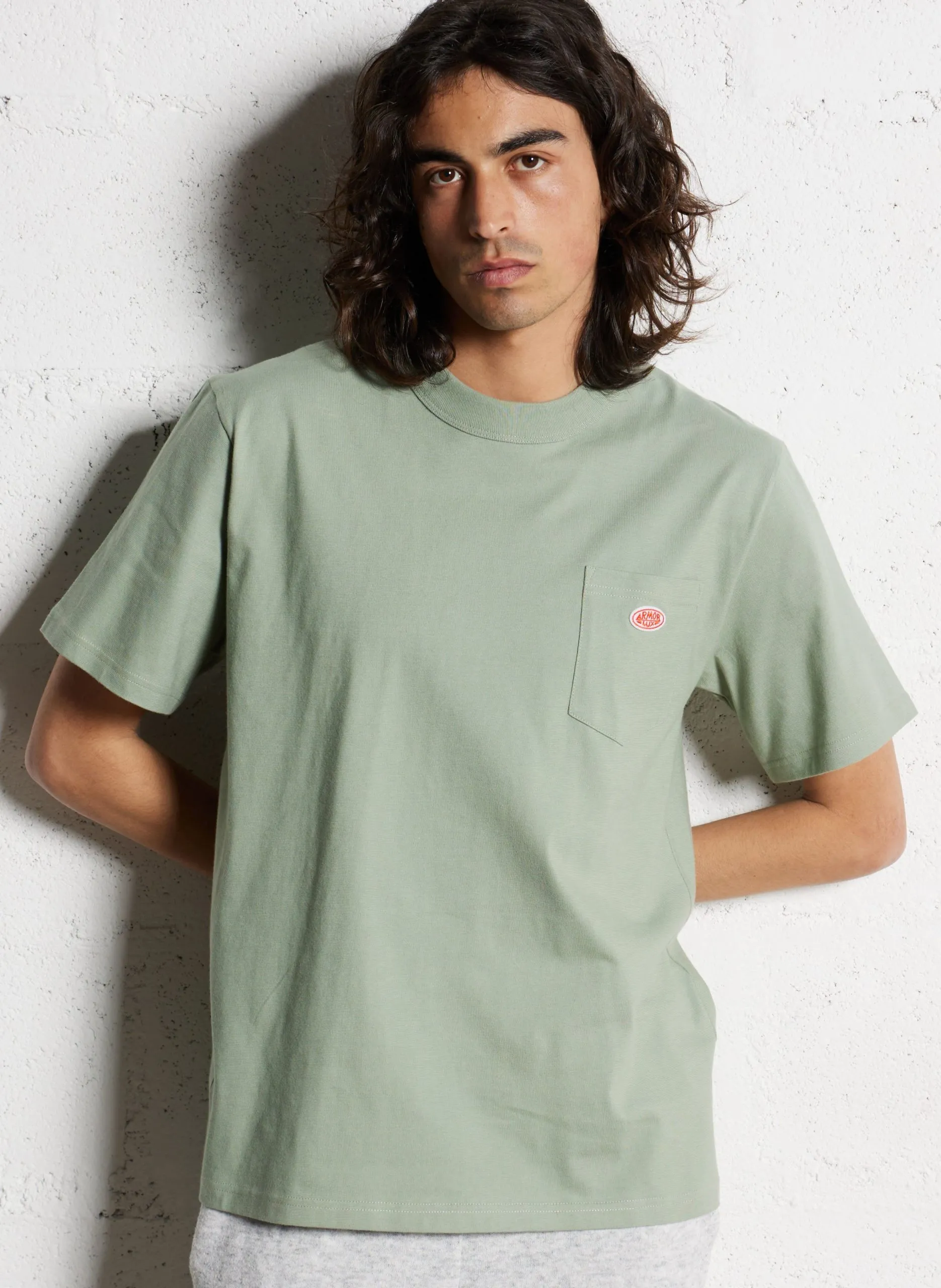 Geripptes T-Shirt aus Bio-Baumwolle mit gerippten Kanten Khaki HERITAGE