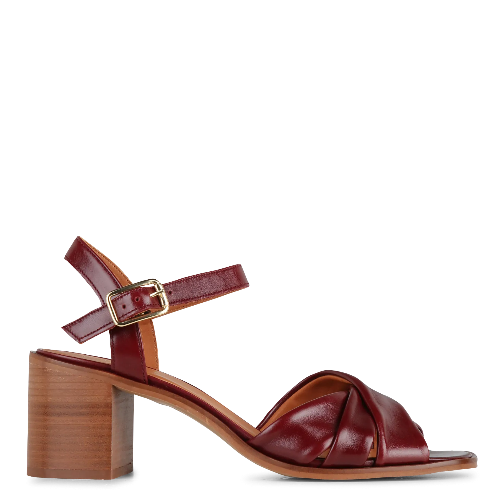 Alice - Ledersandalen mit Absatz Rot ANTONELLA