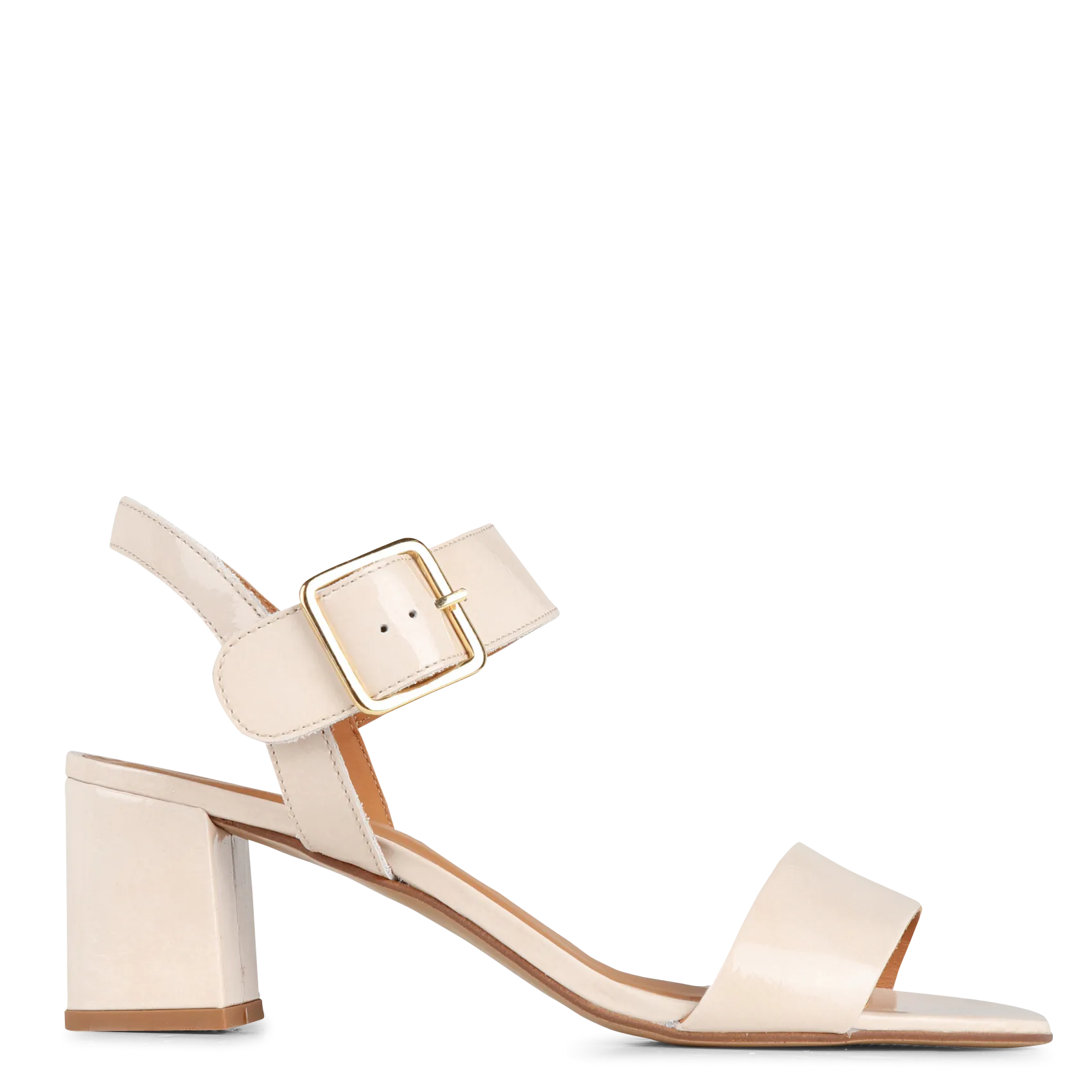 Alice - Ledersandalen mit Absatz Beige SHARON
