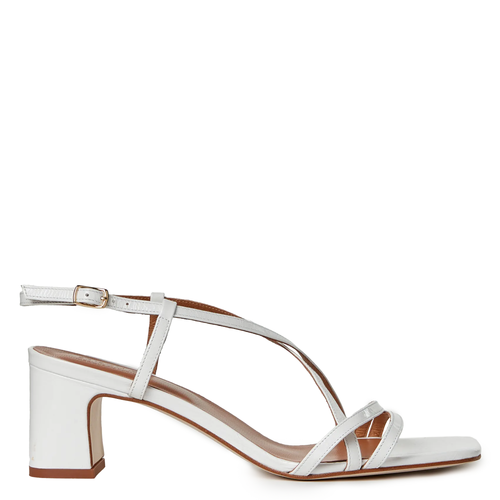 Alice - Ledersandalen mit Absatz Weiss COLETTE