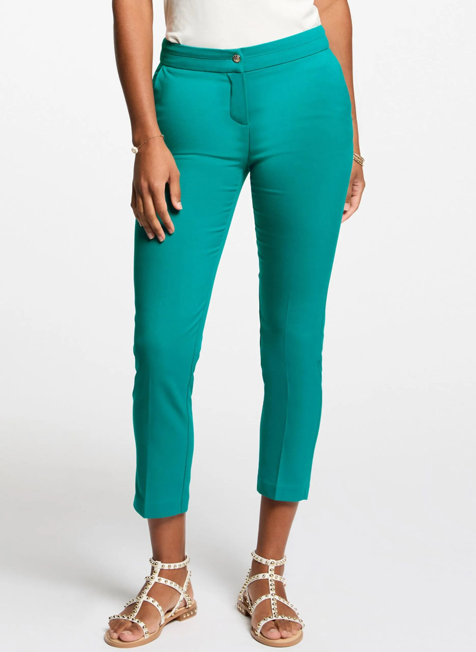 Slimfit-Hose aus Lederimitat Blau 251-PVOPA.F