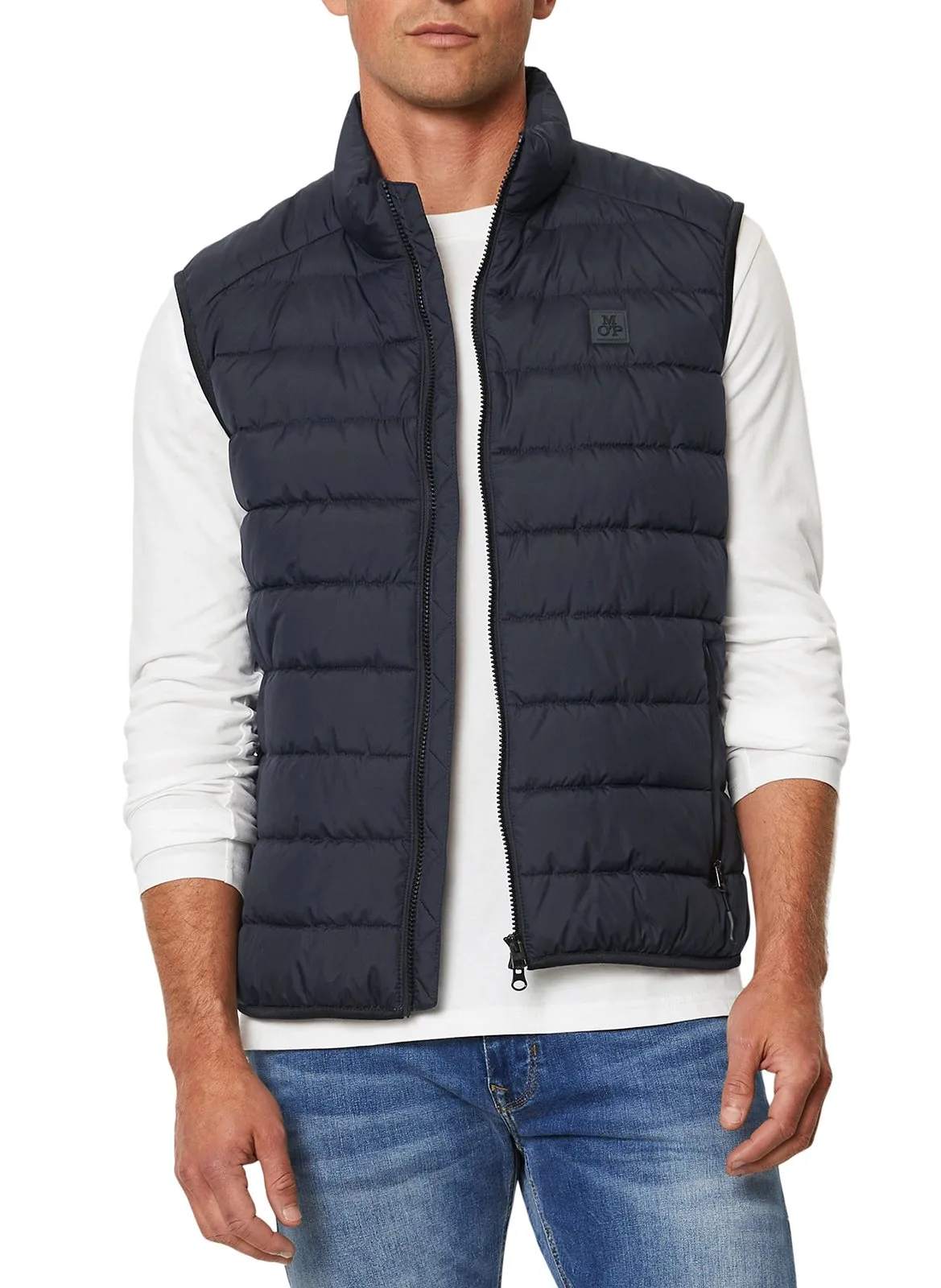 Steppweste aus recyceltem Polyester Blau