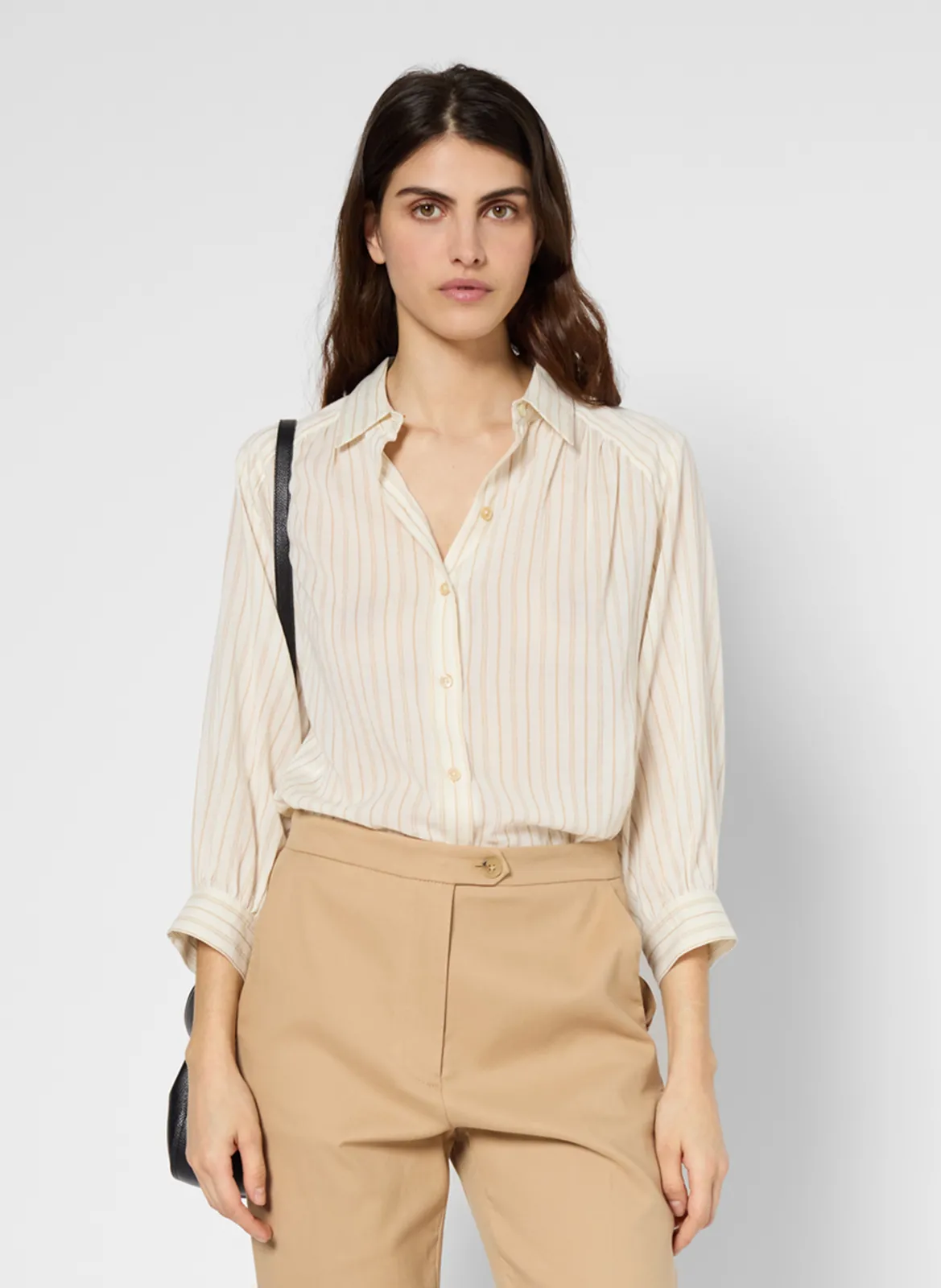 Einfarbige 7/8-Hose Braun LORE