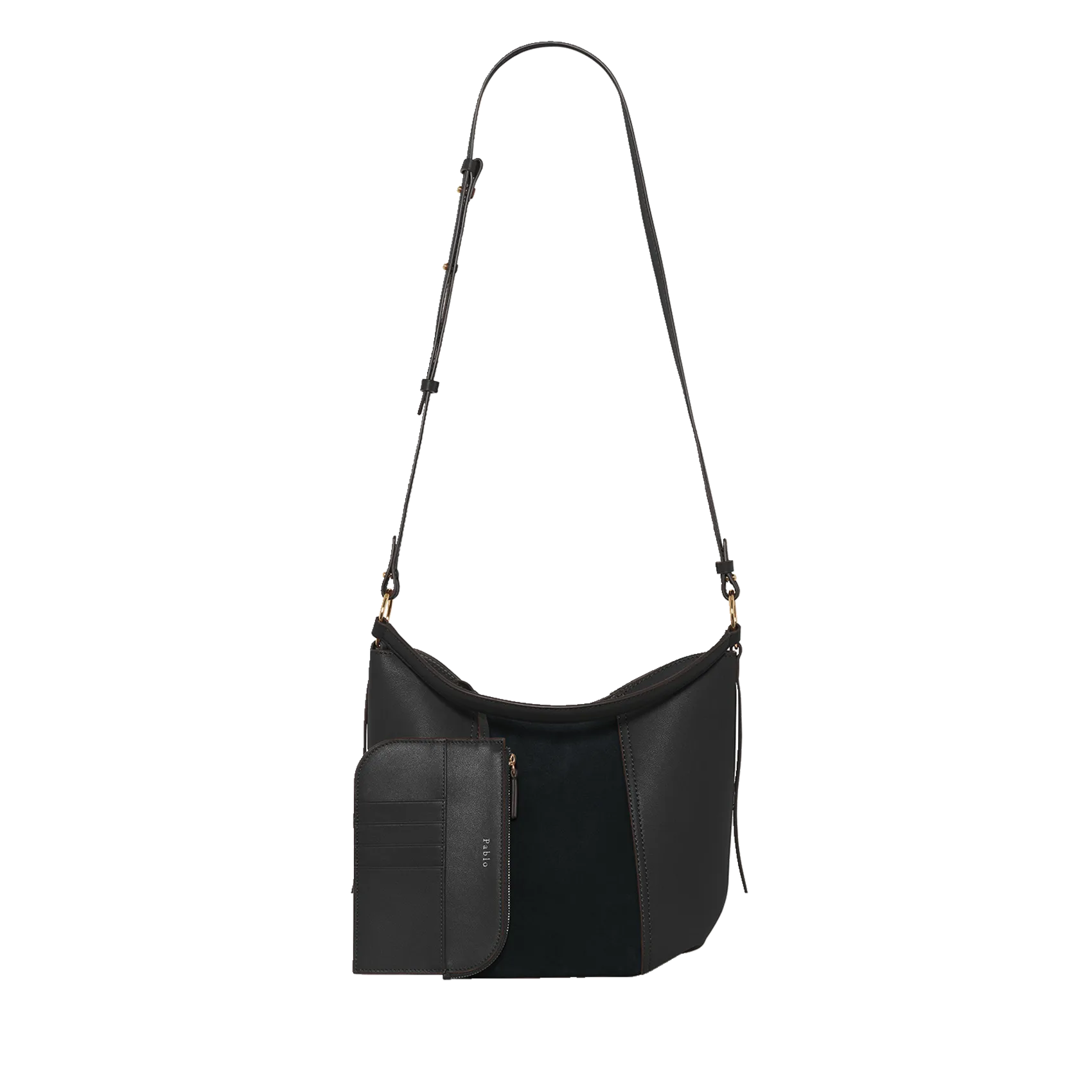 Beuteltasche aus Leder Schwarz MYA