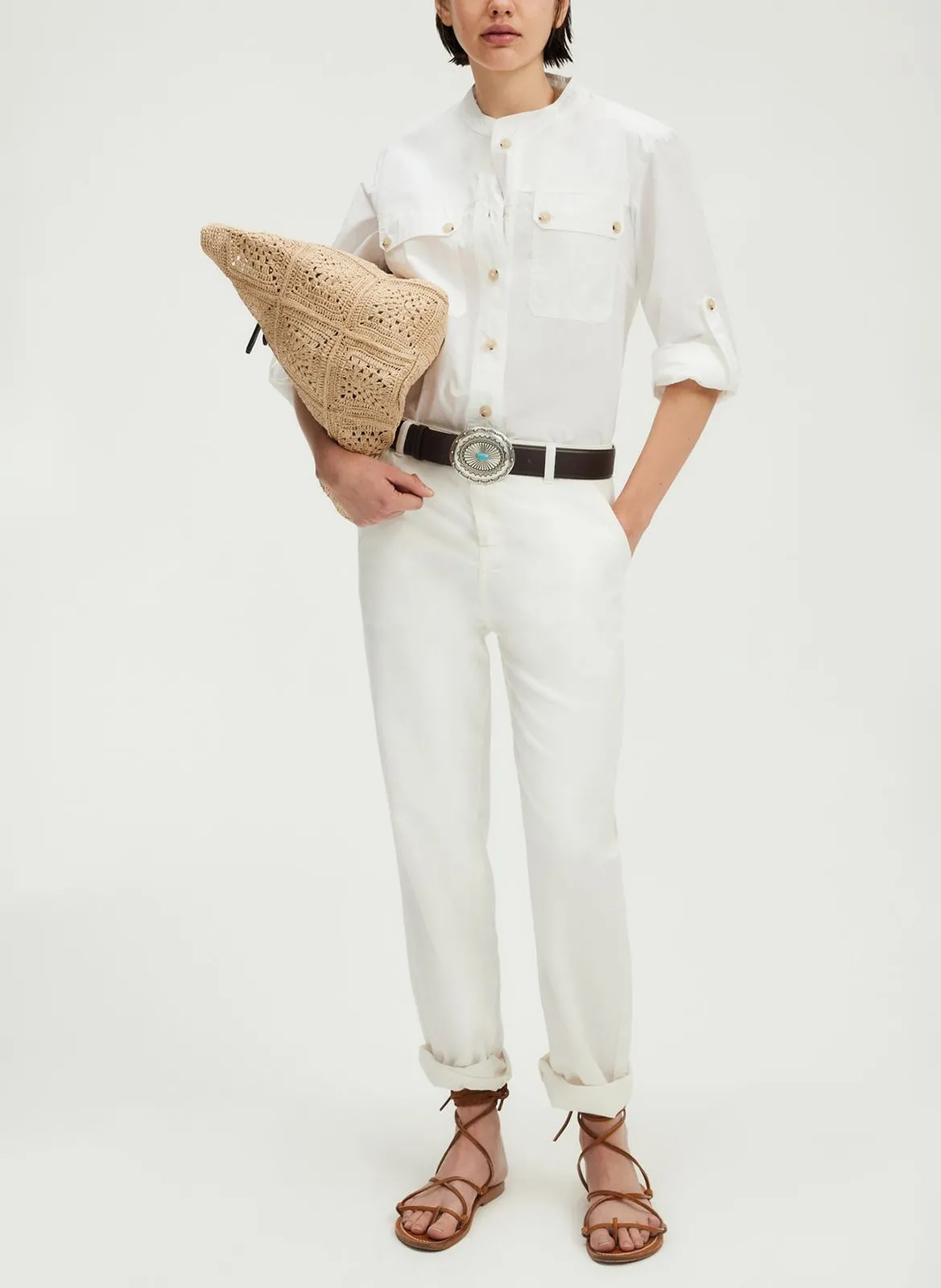 Gerade geschnittene Jeans aus Baumwoll-Mix Beige LUTIE