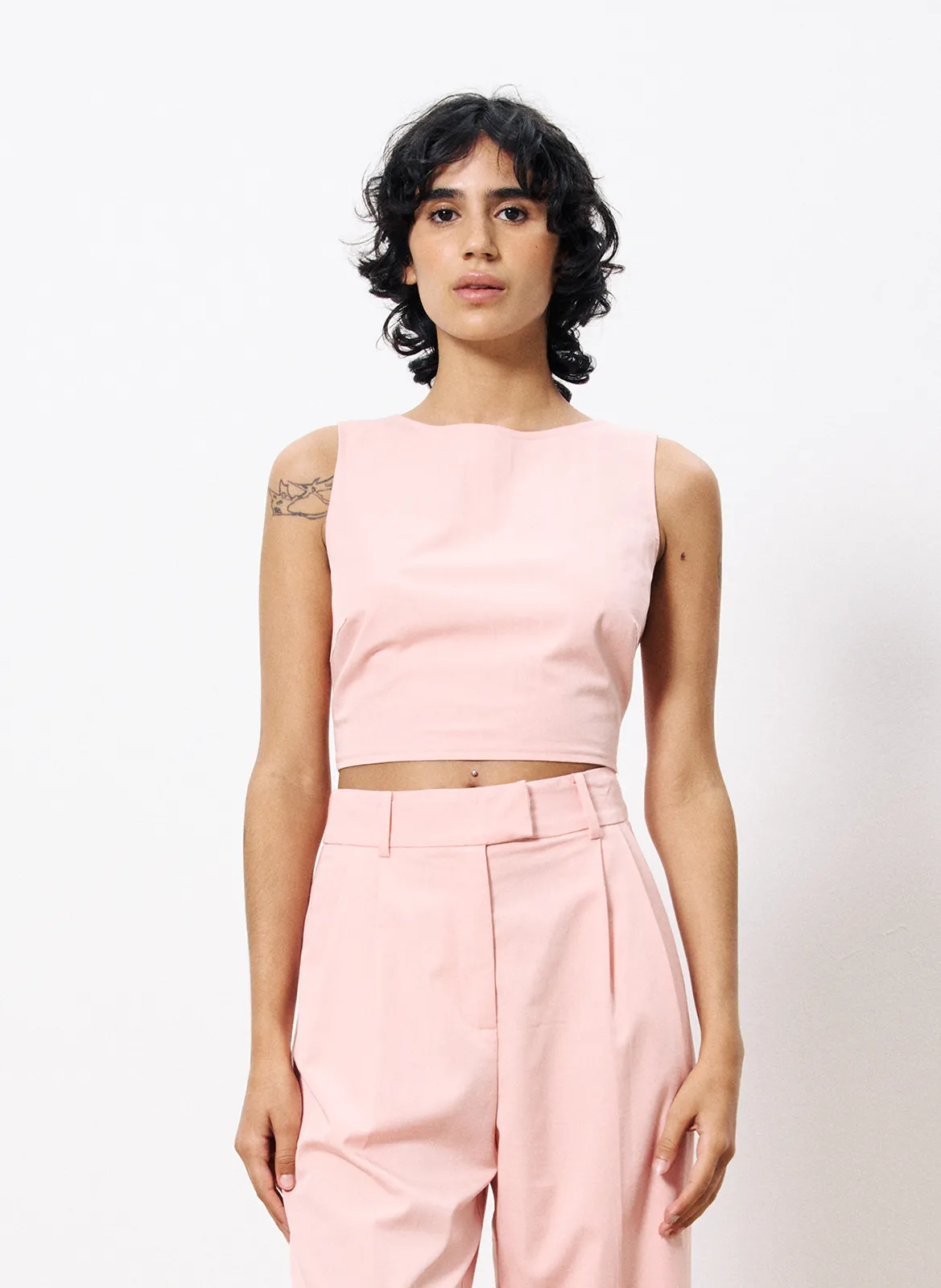 Ärmelloses Kurztop Rosa LOLA