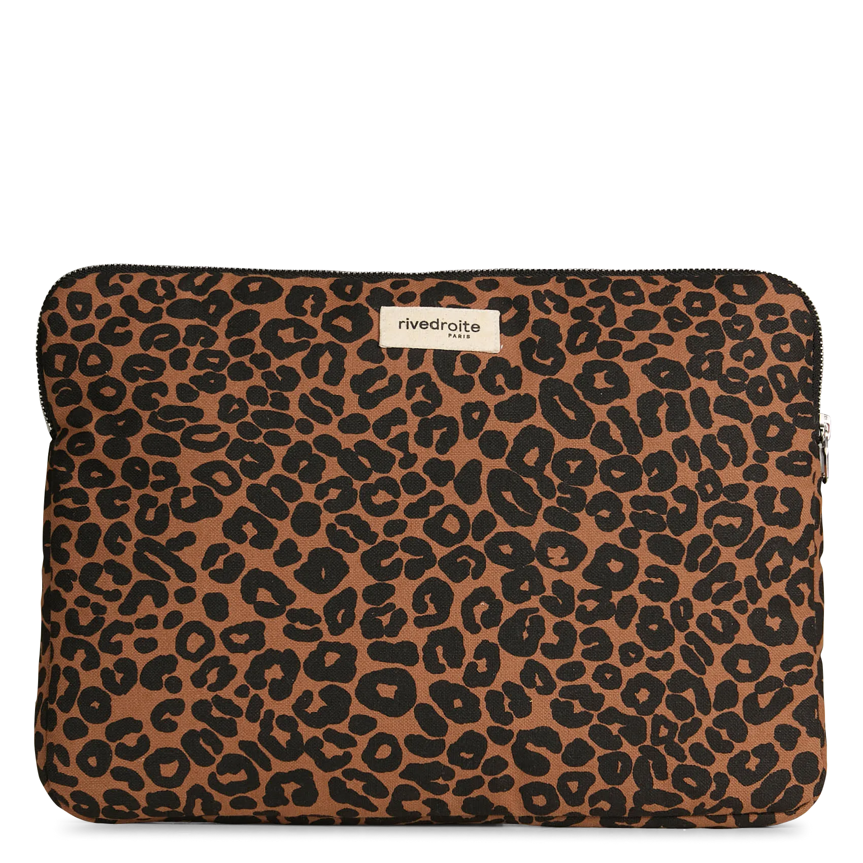 Laptop-Hülle aus Baumwolle Braun VIVIENNE 13-14