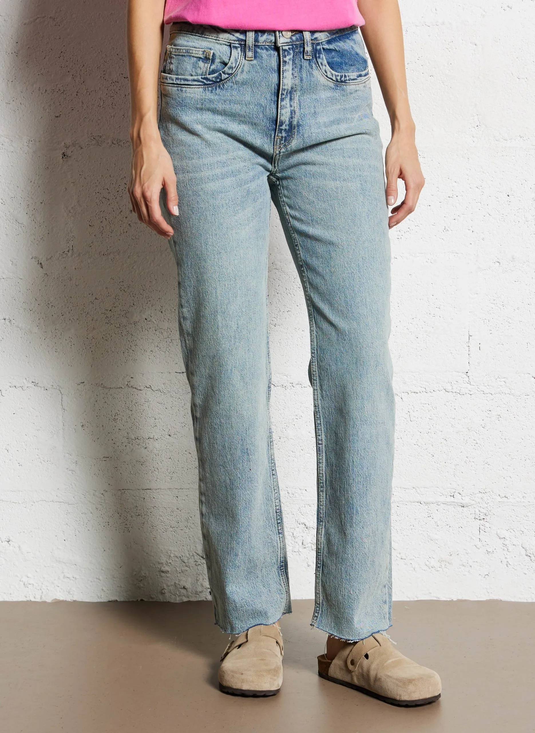 Drapierte Bluse aus Stretch-Baumwolle Blau MILO