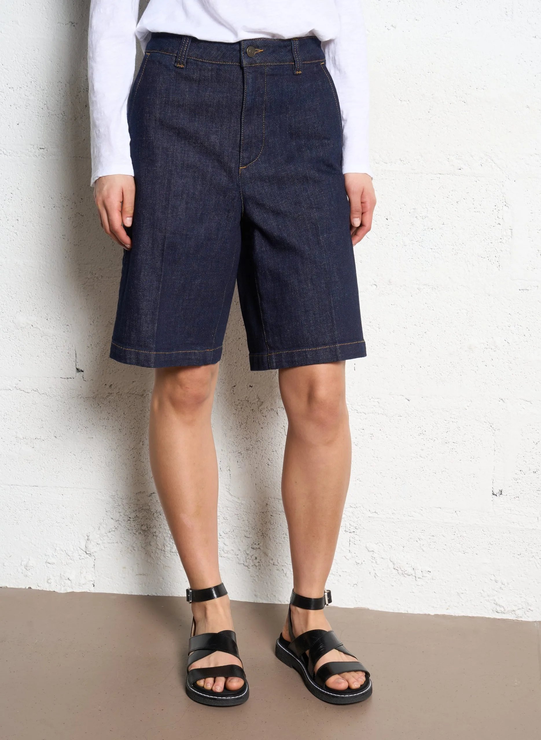 Bermudashorts aus Baumwoll-Mix Blau LIVIO