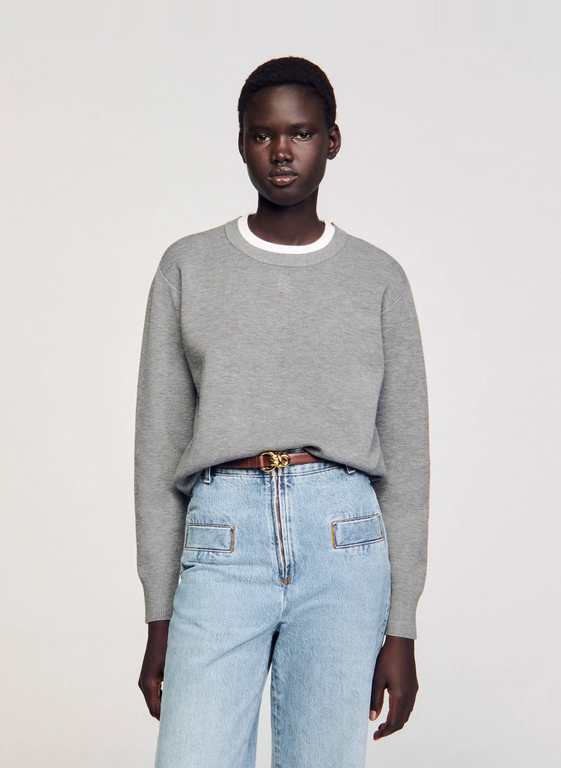 Jaguar - Sweatshirt mit Rundhalsausschnitt Grau