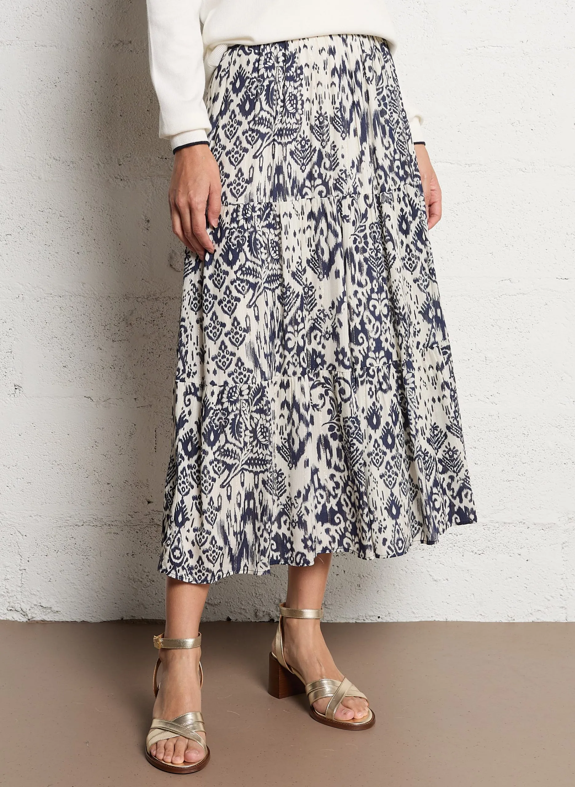 Kurzer Rock mit Print Blau JOZAMA