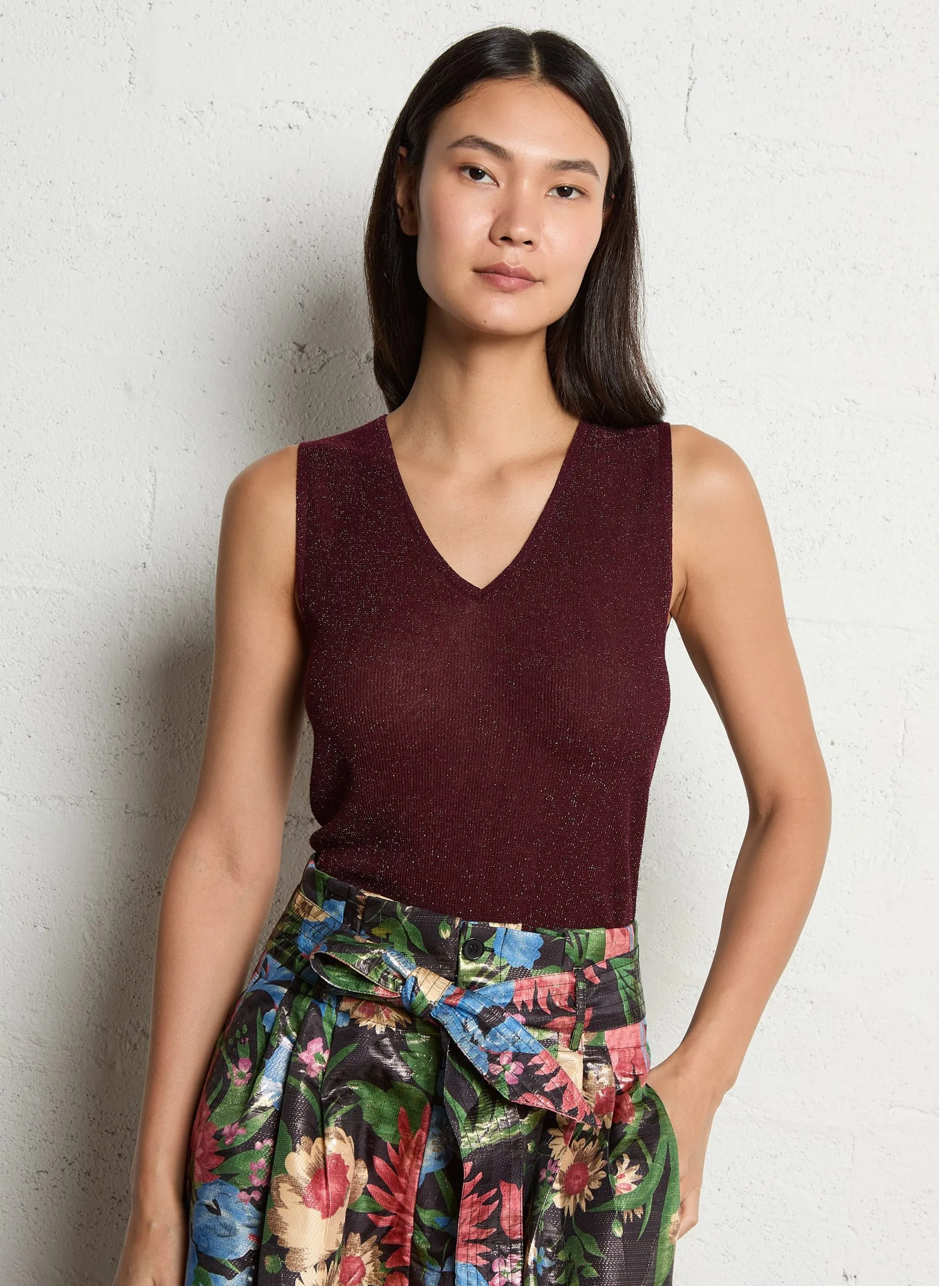 Gerades Tanktop Braun IXORA