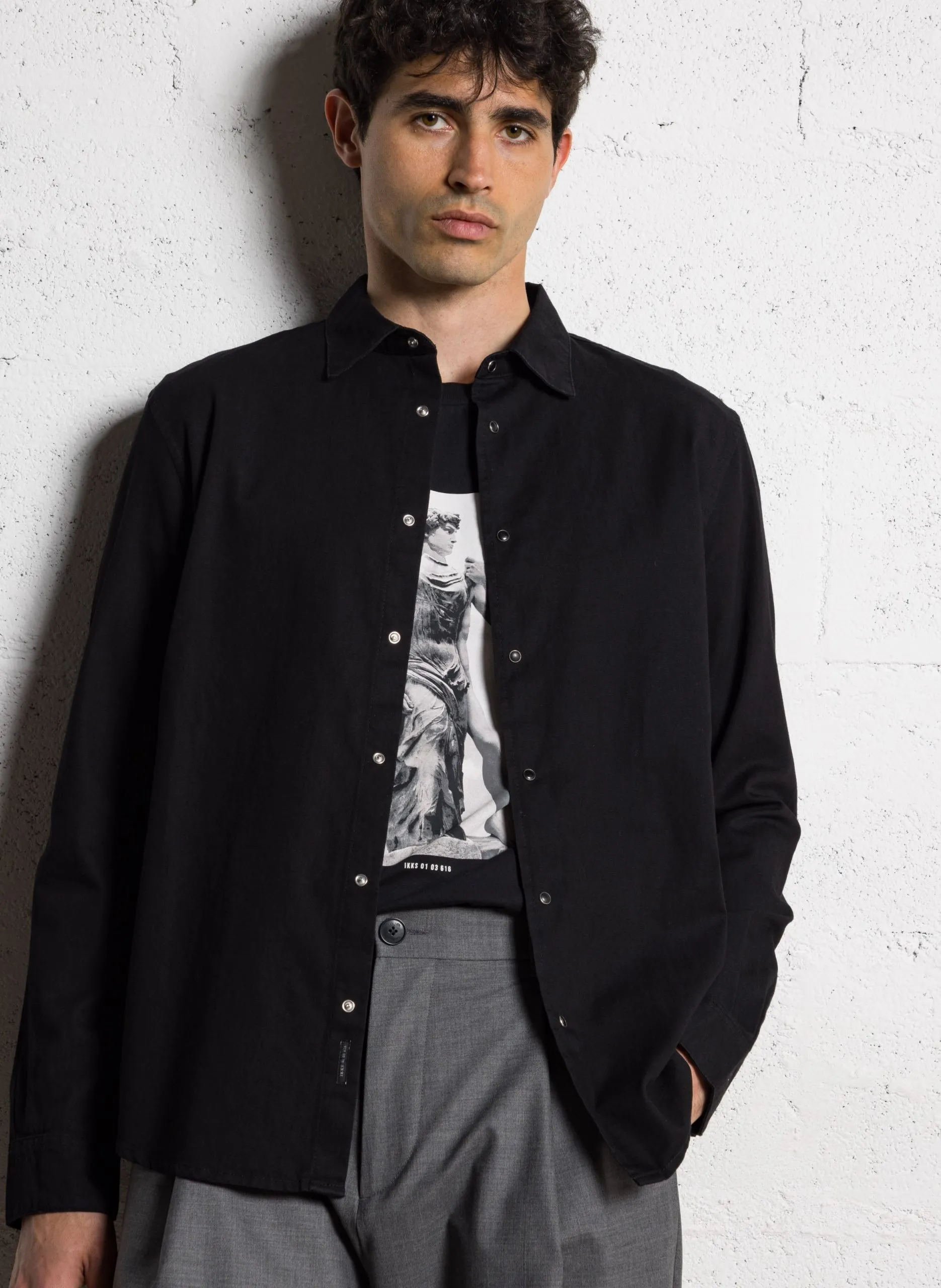 Baumwoll-Bluse Schwarz