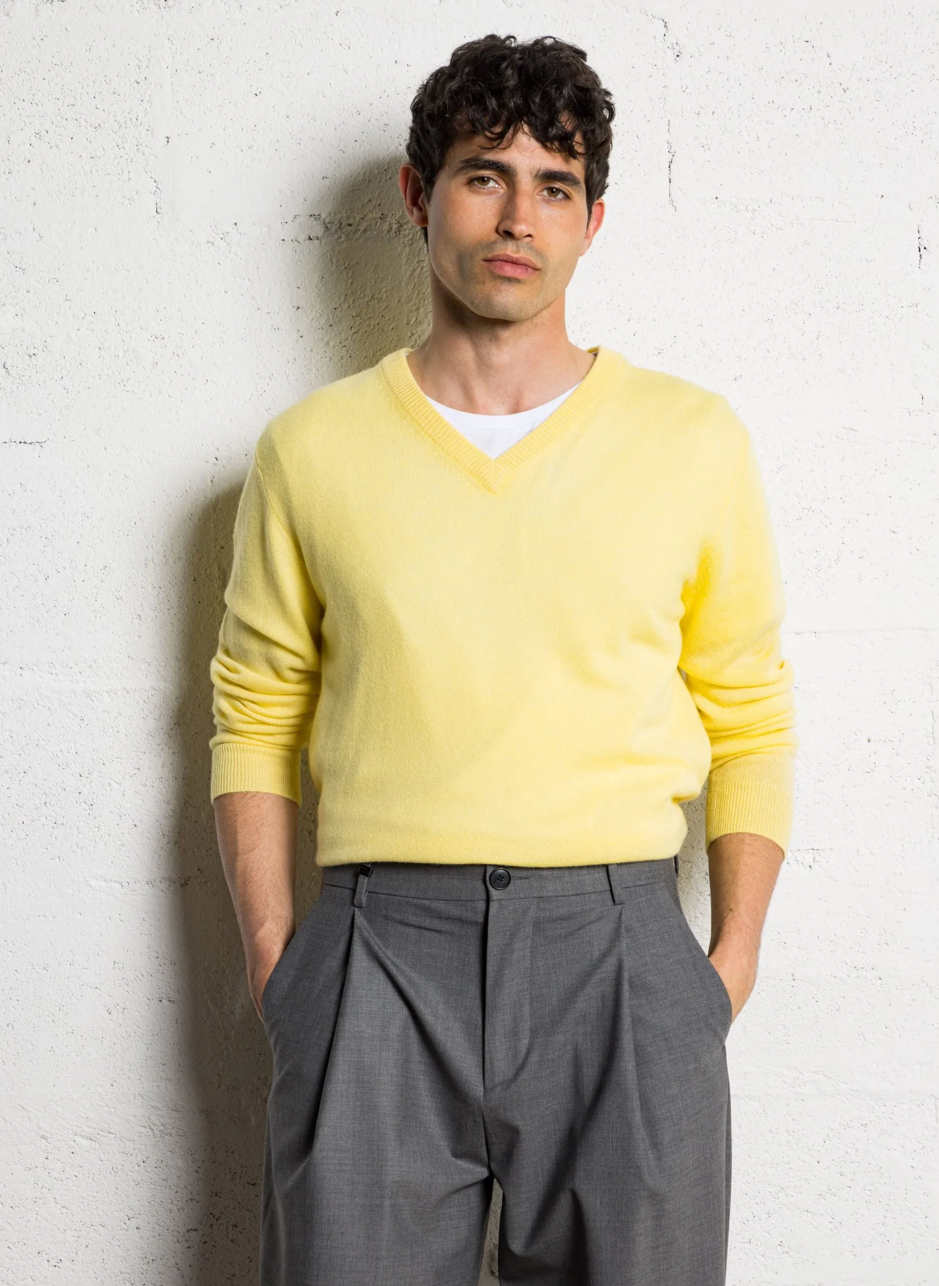 Kaschmir-Pullover Gelb