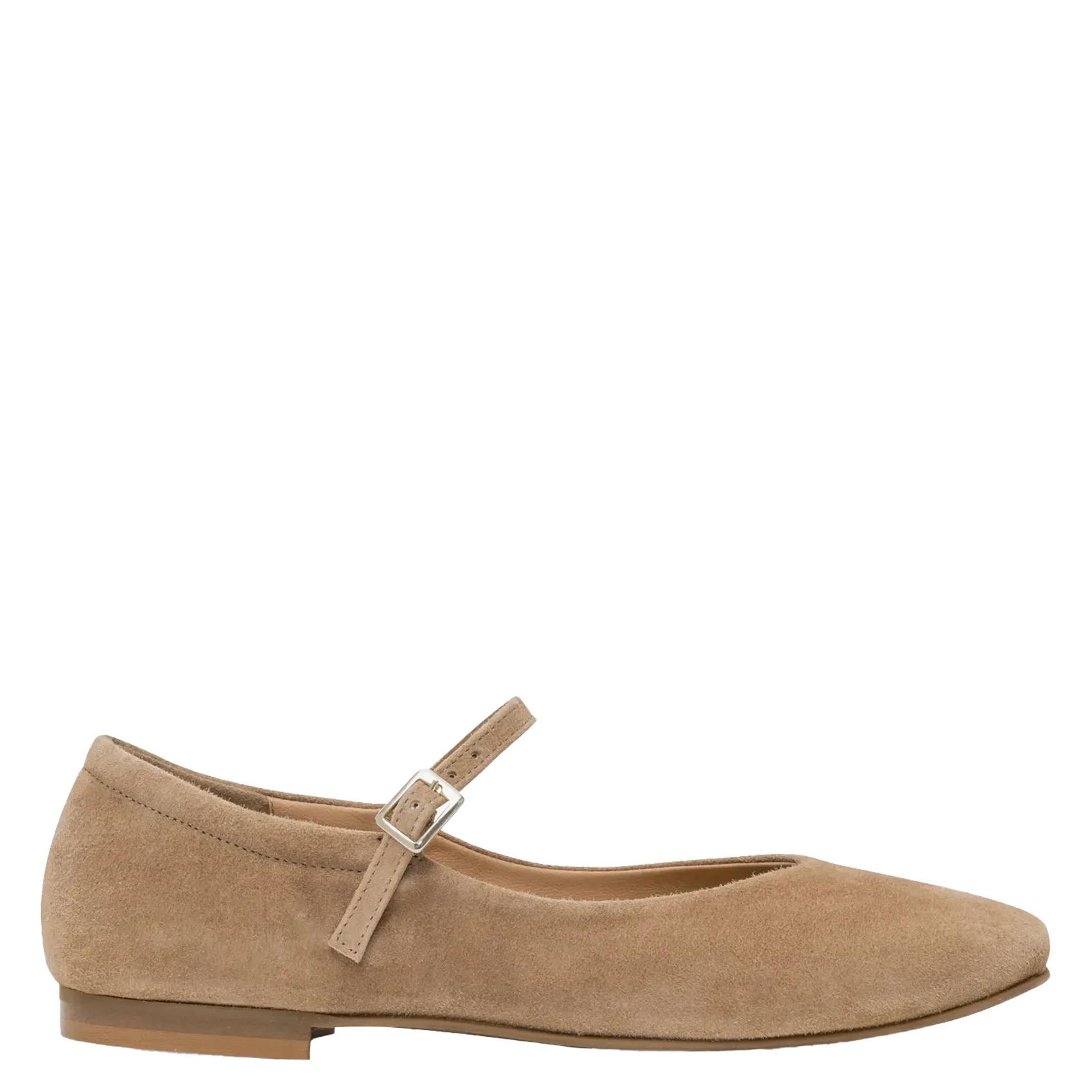 Ballerinas aus Veloursleder Beige BAILA