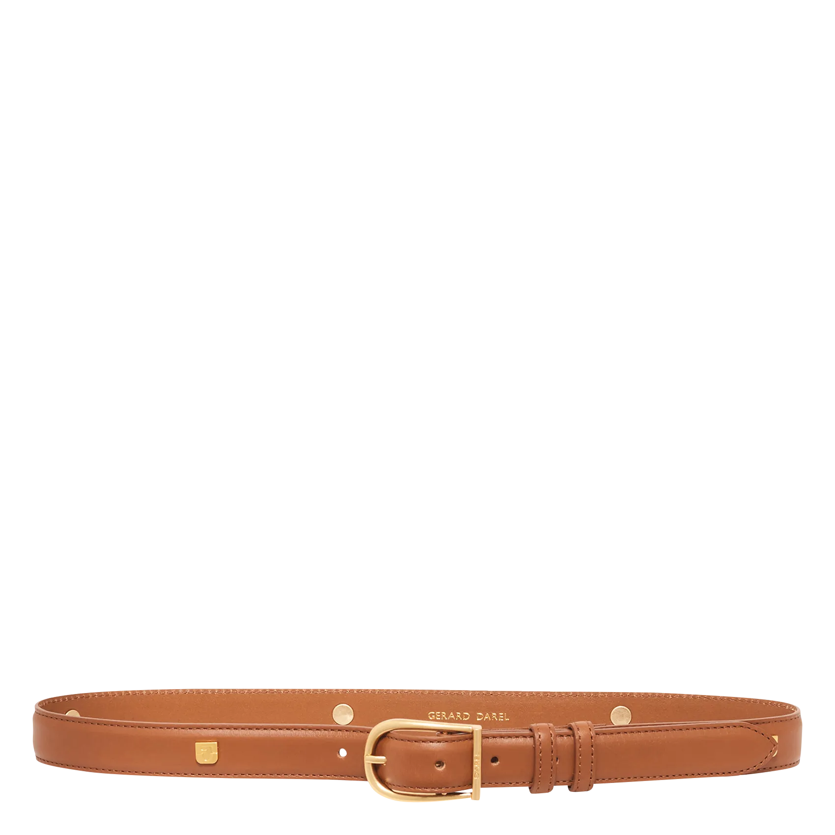 Schmaler Ledergürtel mit Schnalle Braun LE DIANE
