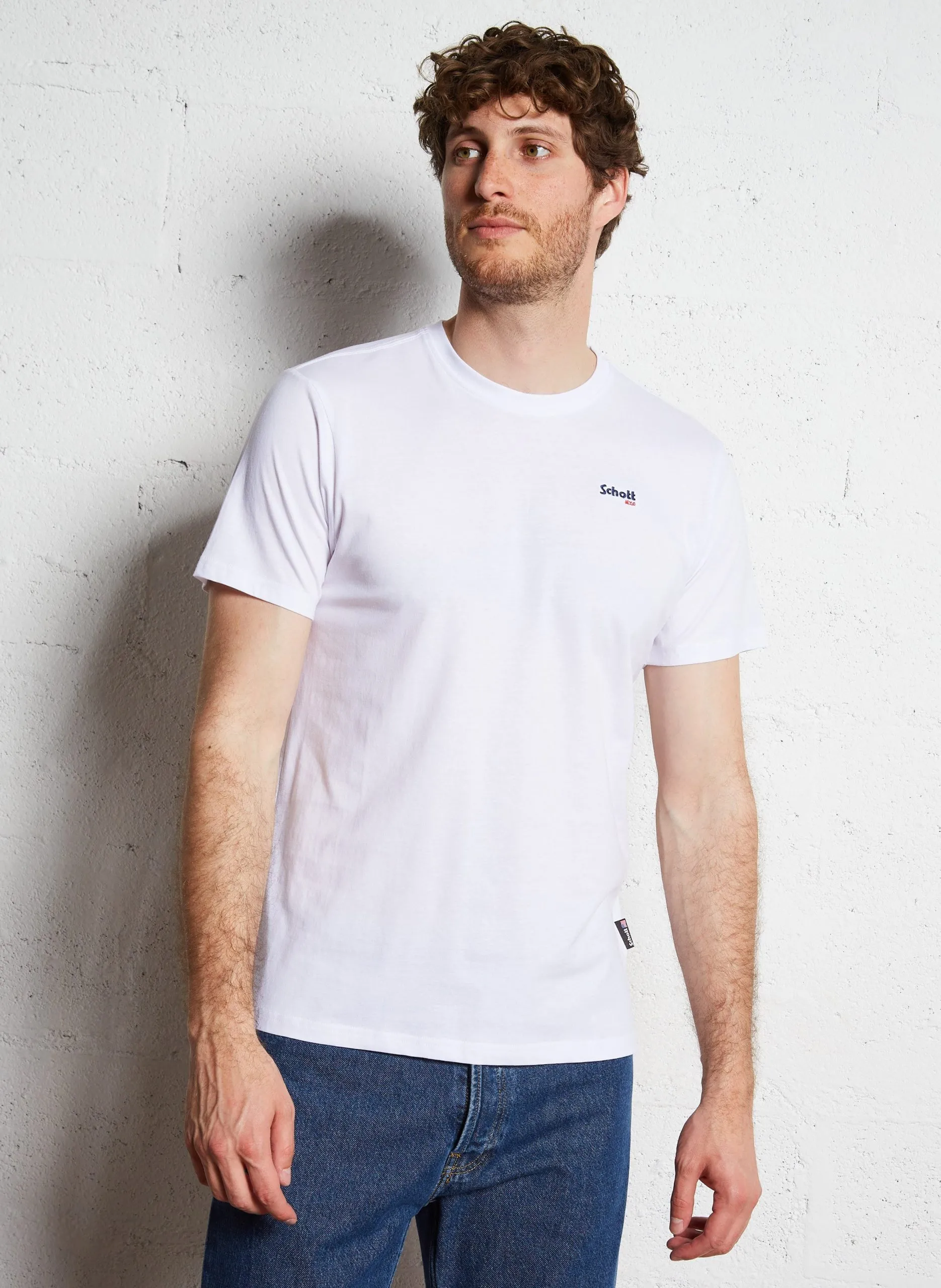 Enastate - Kurzärmliges T-Shirt aus Baumwolle Weiss