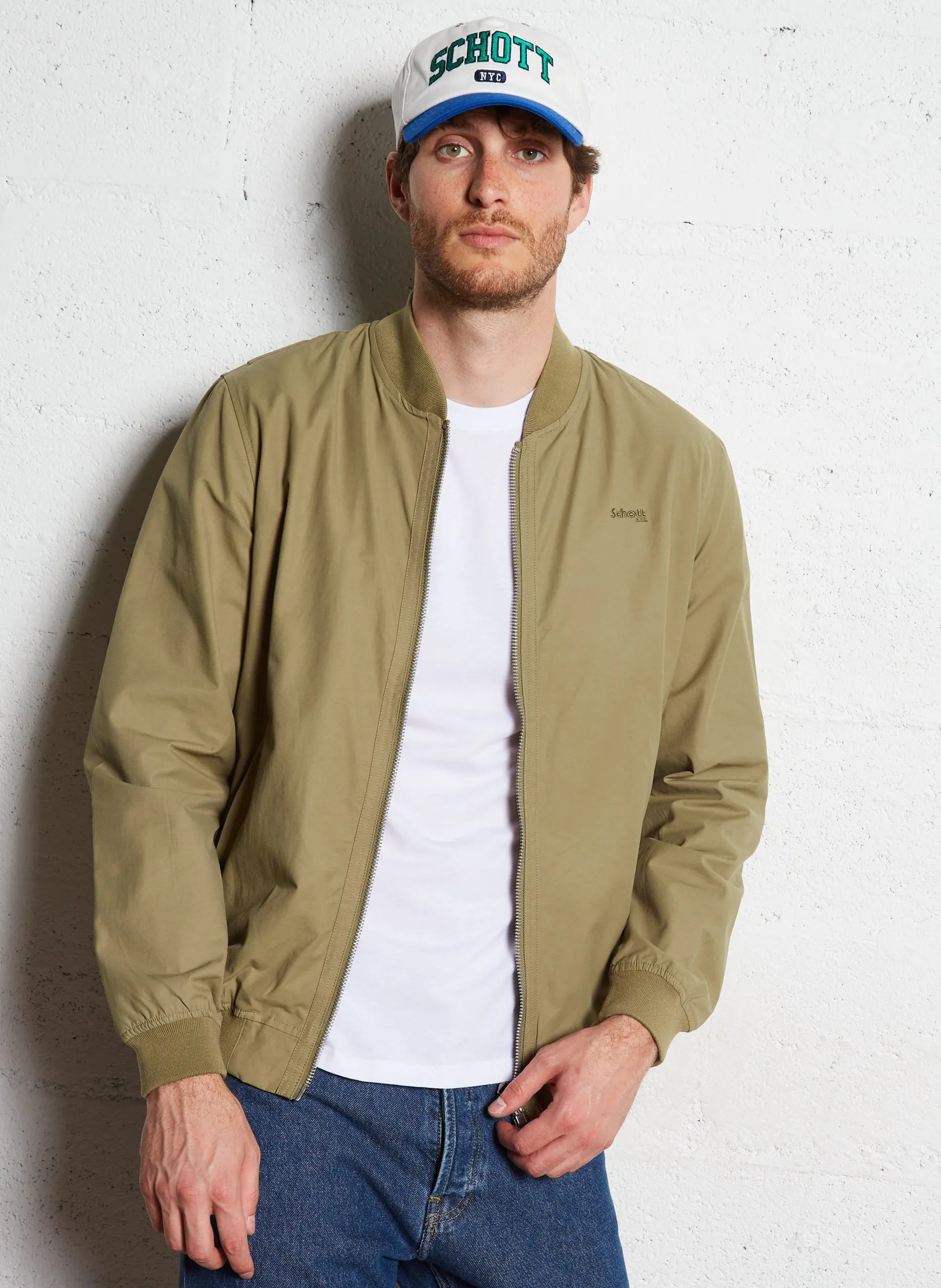 Teddy-Kragenjacke aus Baumwollmischung Khaki