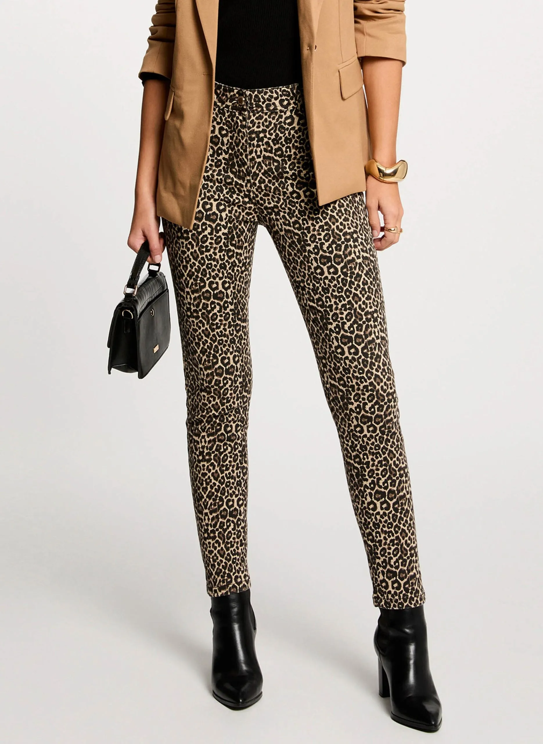 Leopard Skinny Jeans Mehrfarbig 242-PEVAM
