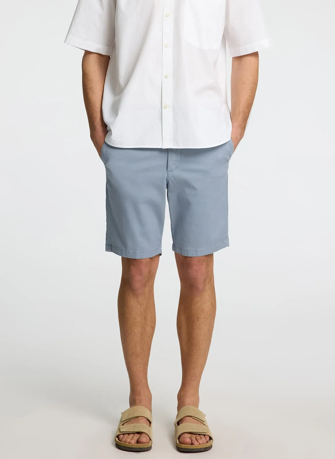 Kurze Chinohose aus Bio-Baumwollmischung Grau MILES