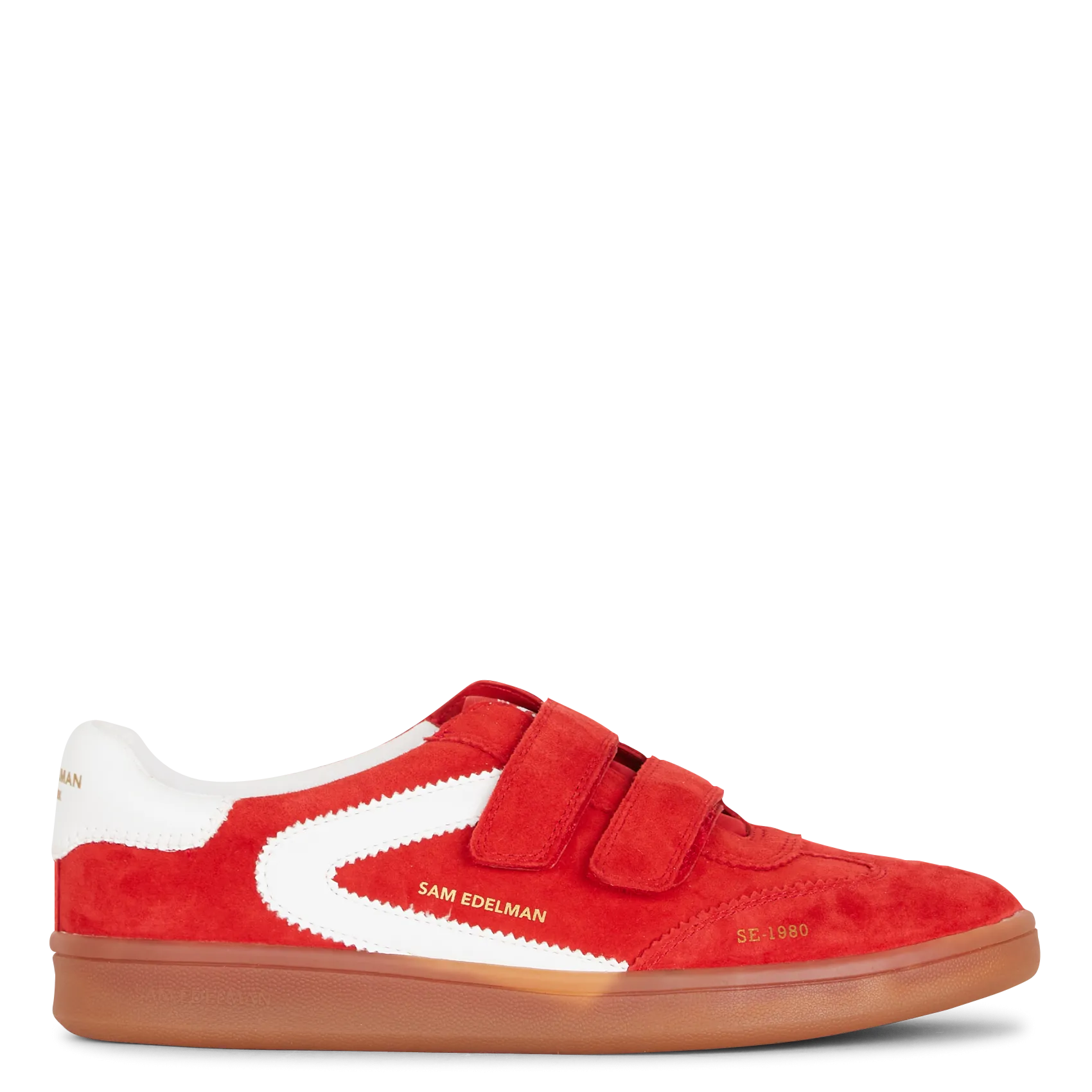 Niedrige Sneaker mit Klettverschluss Rot TALIA