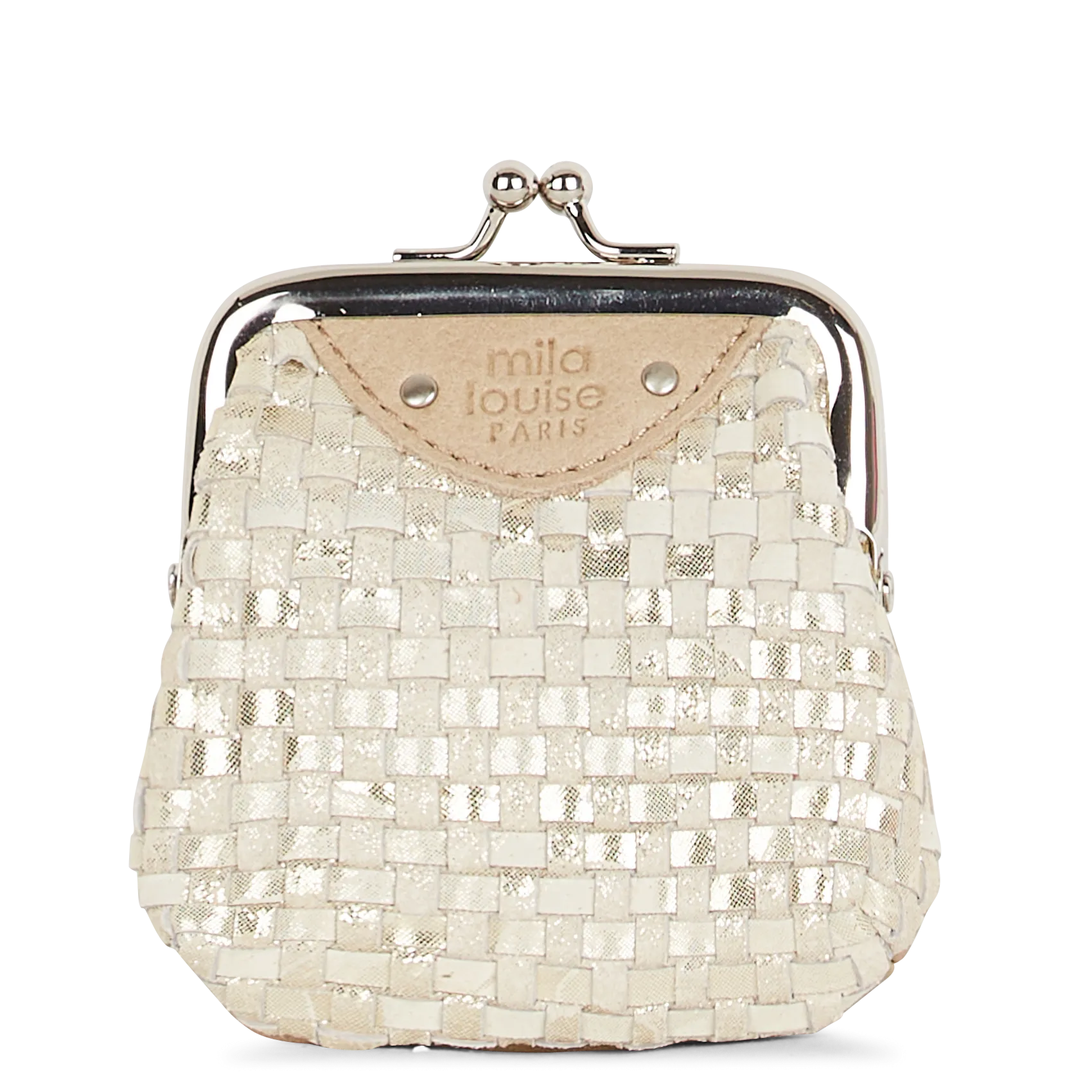 Geldbeutel aus Leder Beige OUM