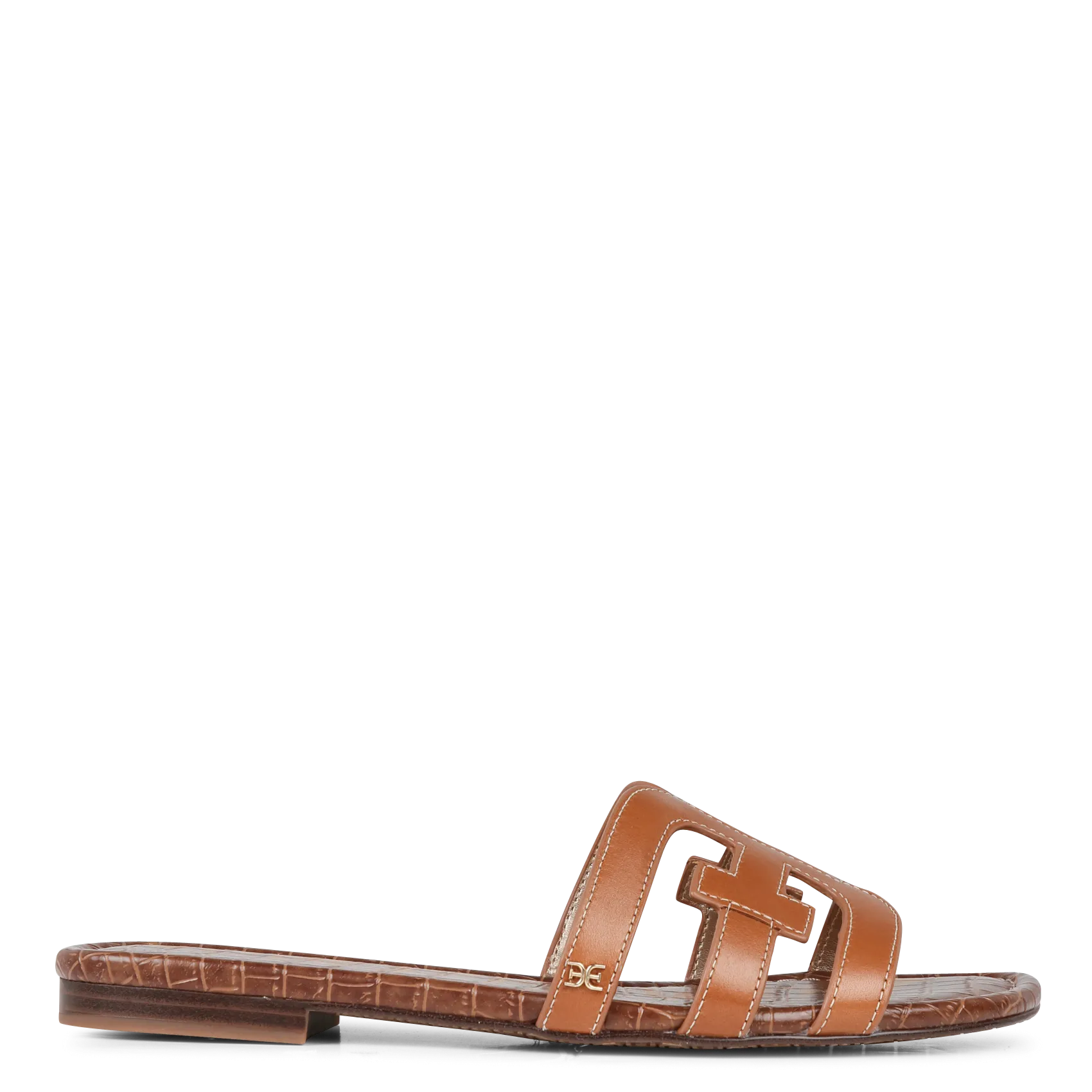 Avarca Berlin - Flache Ledersandalen mit Samt Braun BAY