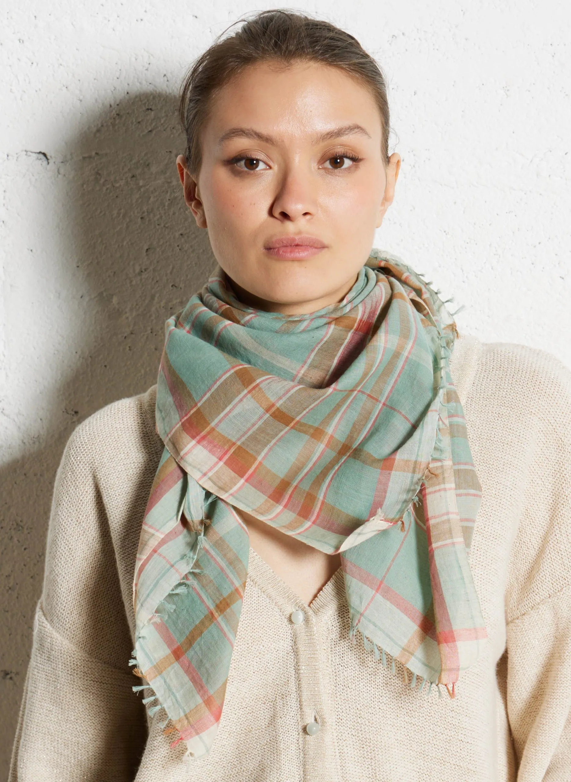 Baumwoll-Foulard Blau N°768