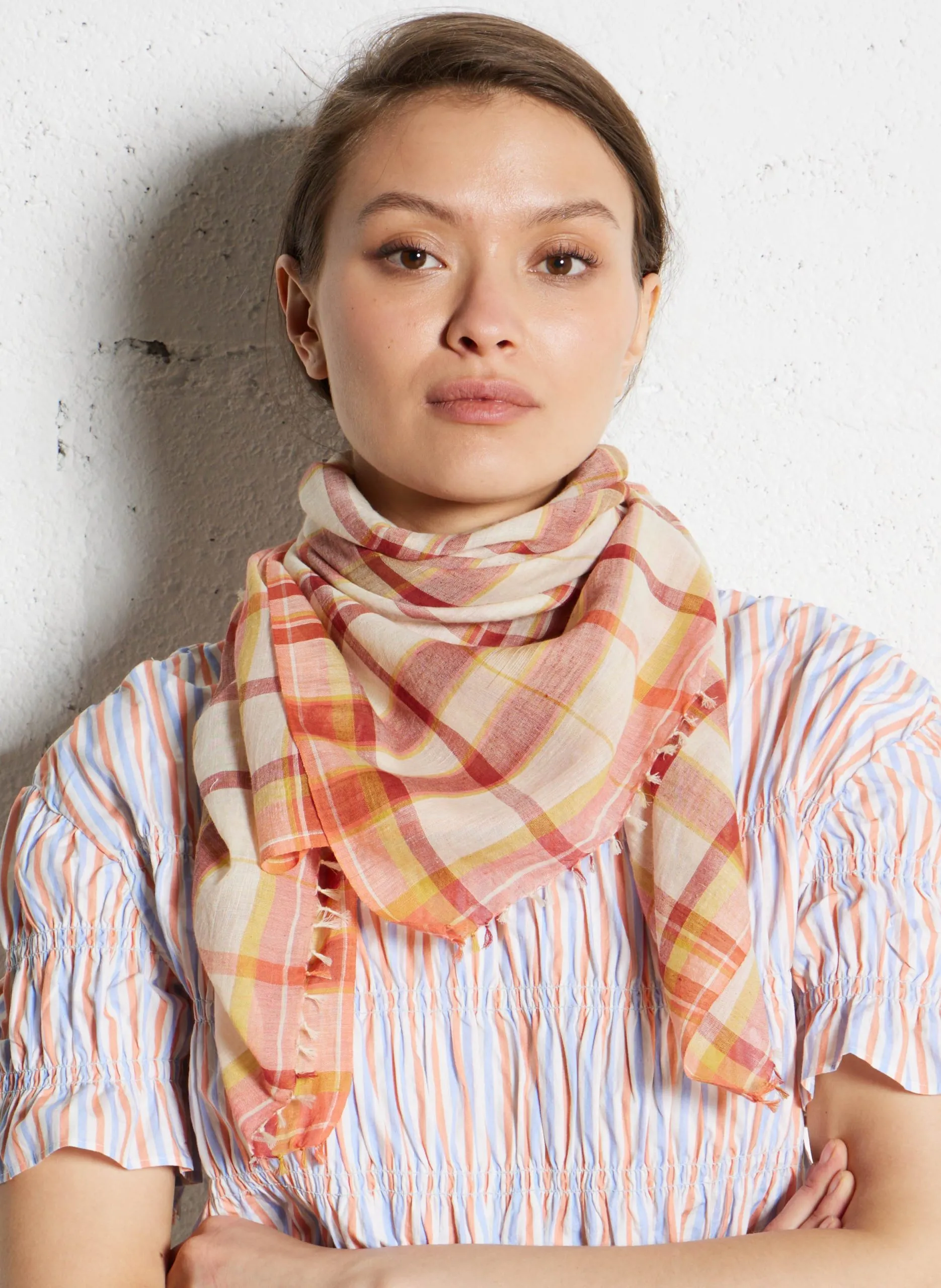 Baumwoll-Foulard Beige N°768