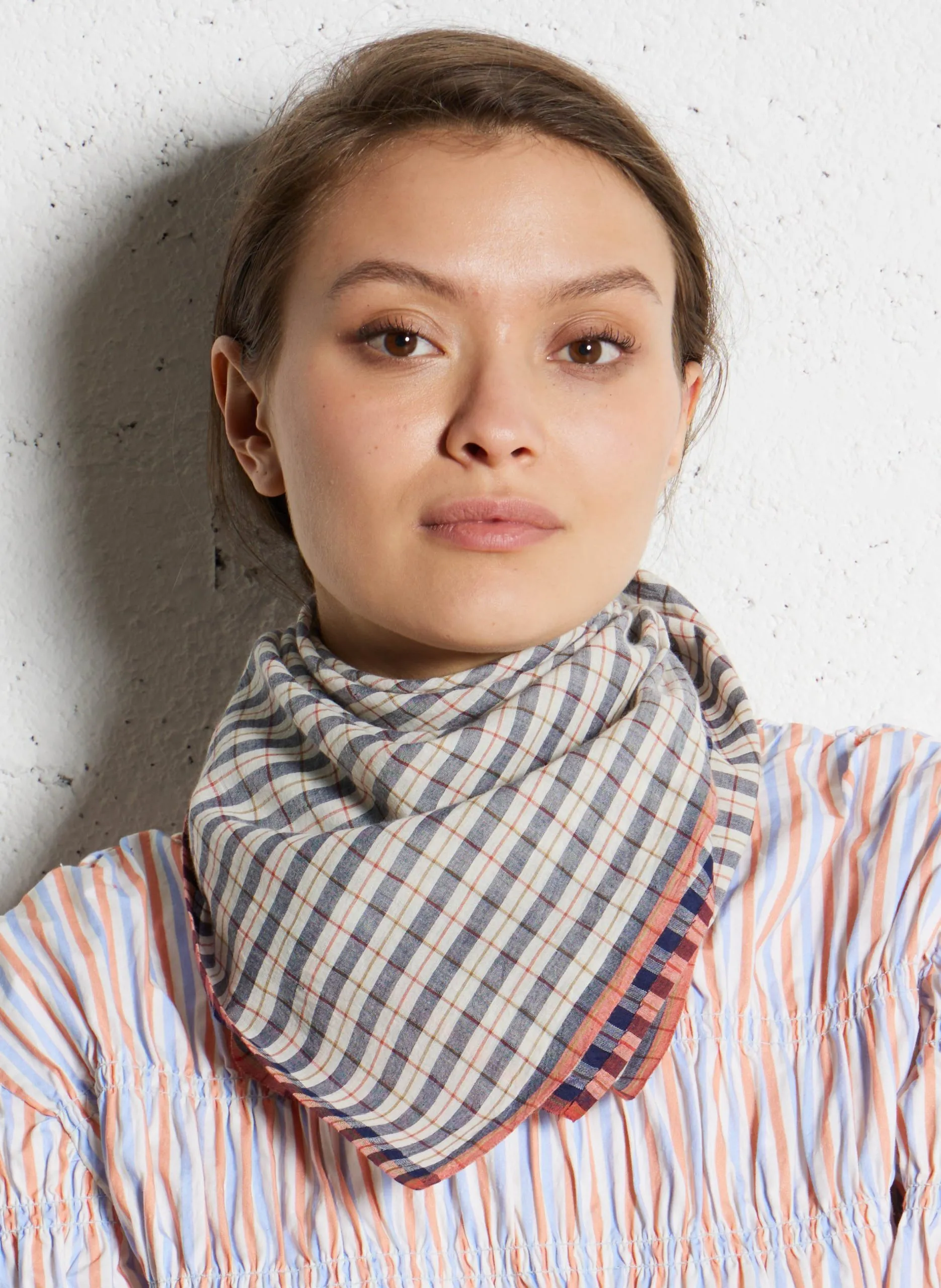 Baumwoll-Foulard Blau N°765
