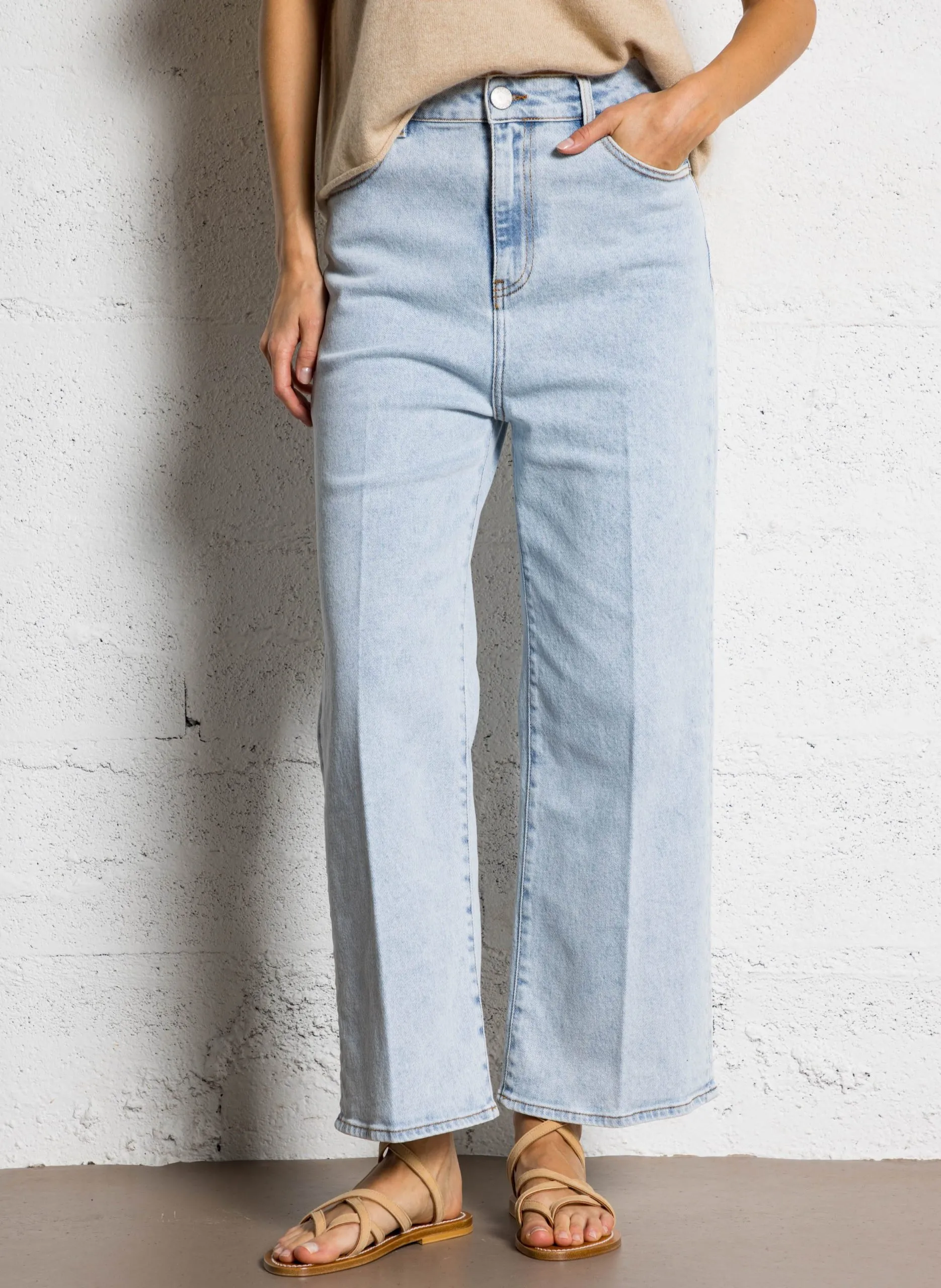 Gerade geschnittene Jeans aus Baumwoll-Mix Blau XAVIER