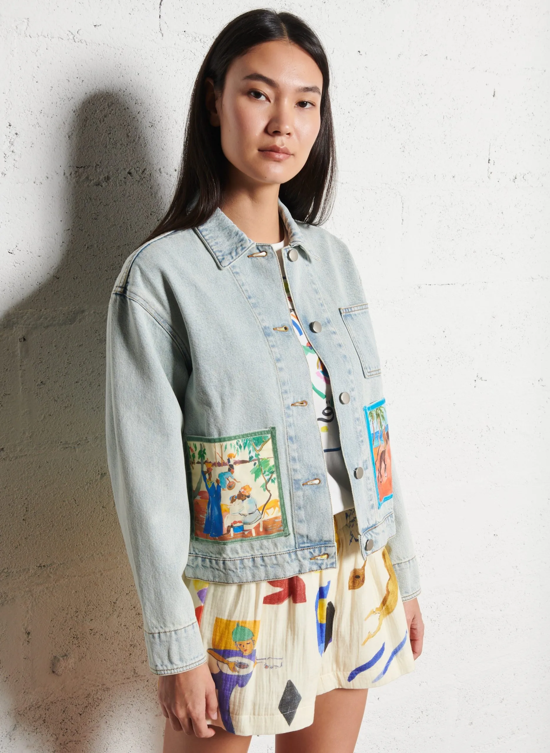 Blouson aus Stretch-Baumwolle Blau COSTA RICA