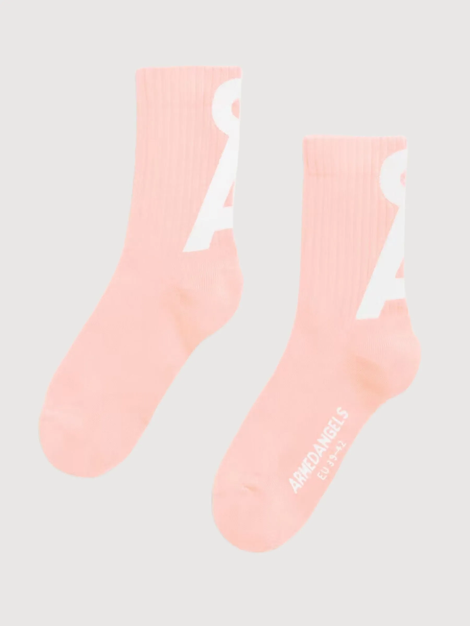 Saamus Short Pink-Weiss Socken | Armedangels