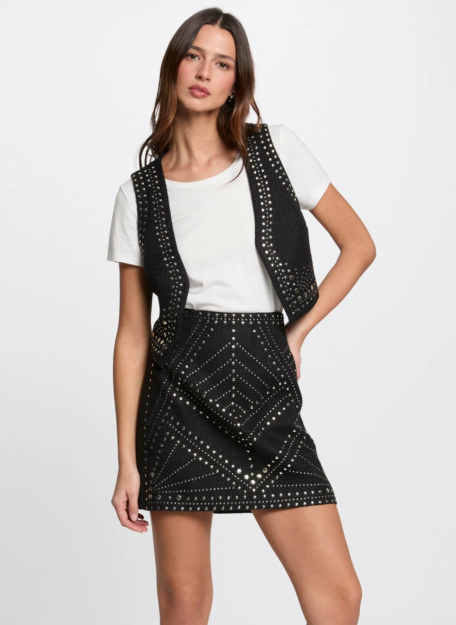 Nietenweste Braun 251-CSTUD