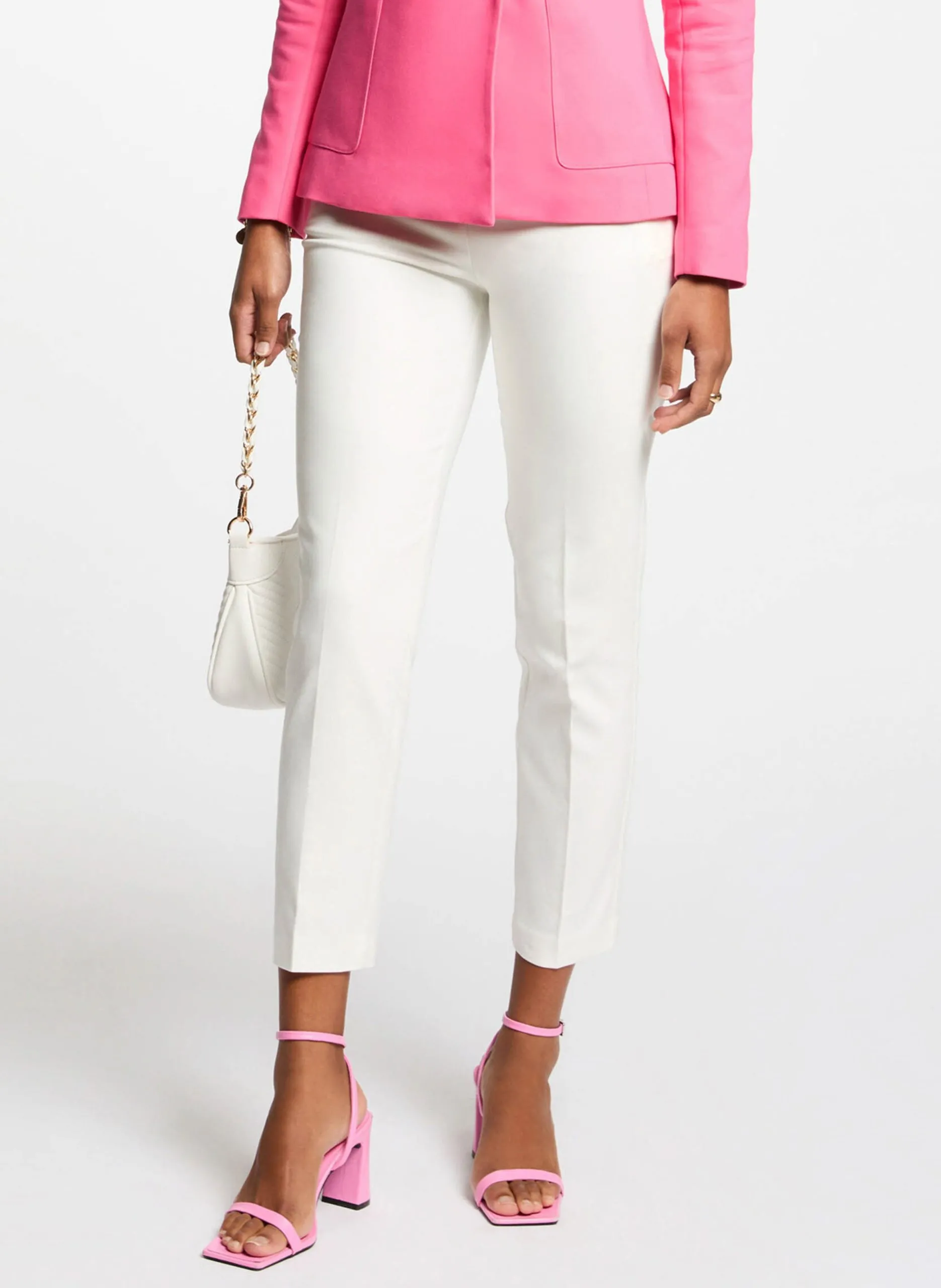 Caprihose aus Baumwoll-Mix Schwarz 251-PKY.F